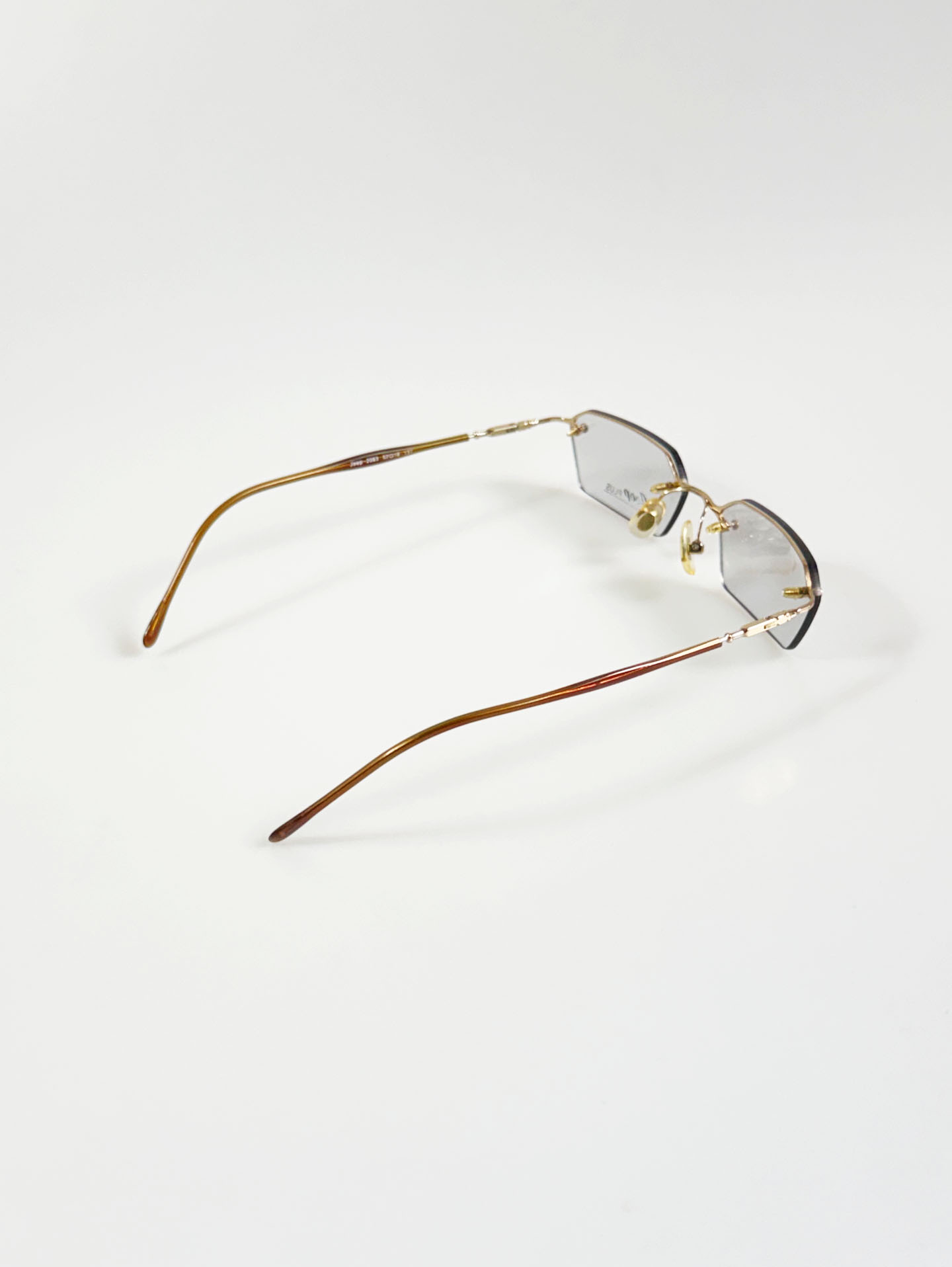 JEEP Gold Rimless Square Metal Glasses