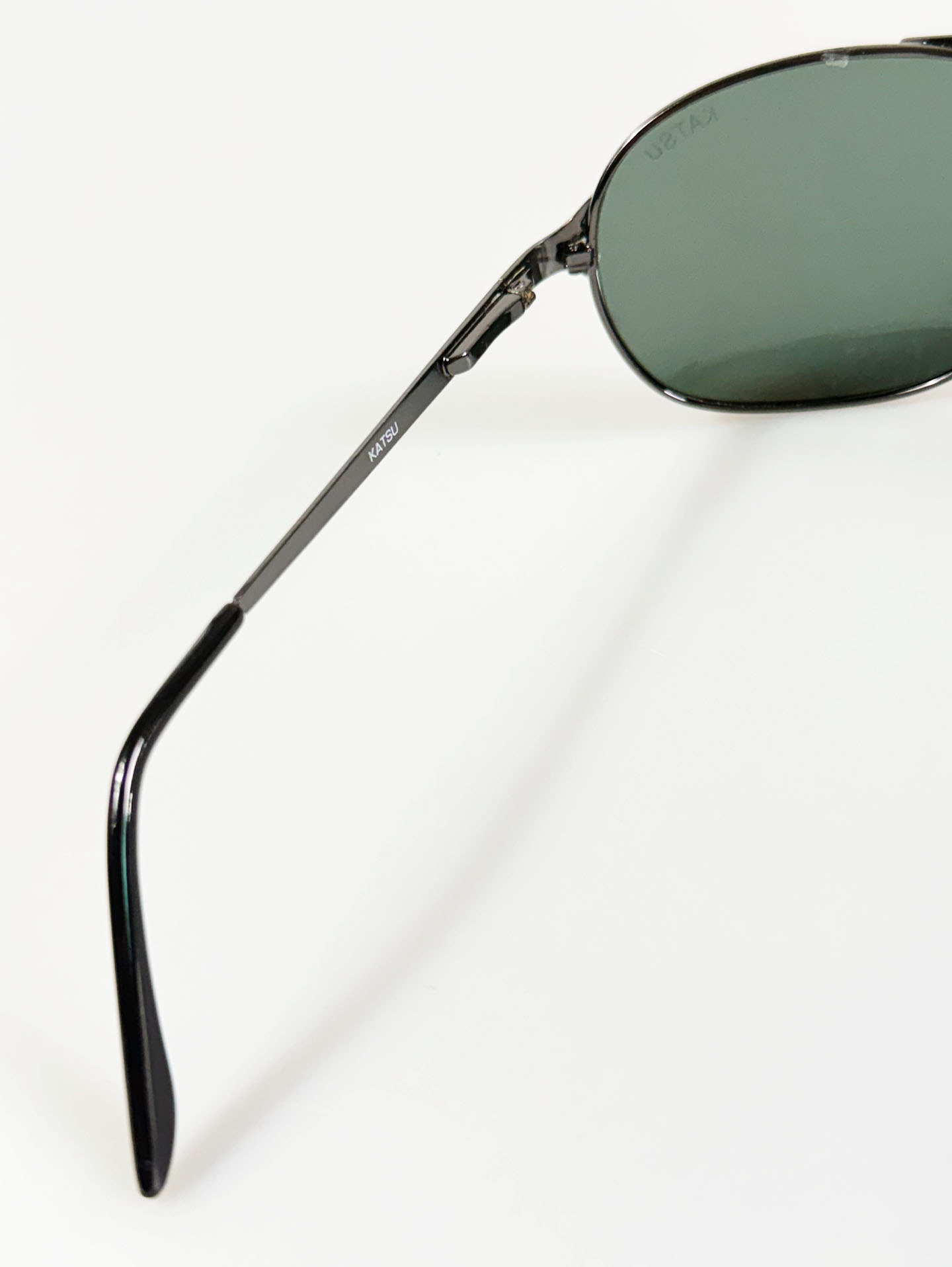 90's KATSU Gunmetal Aviator Metal Sunglasses