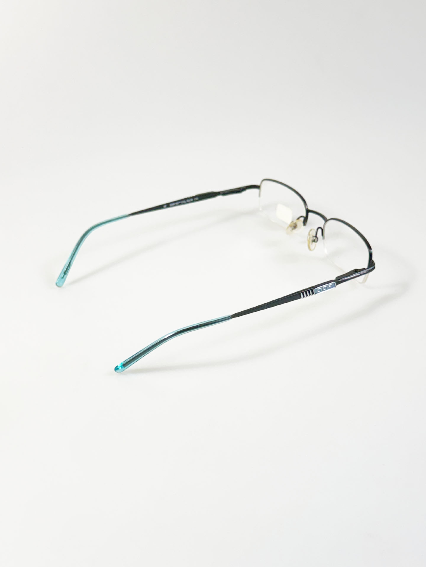 90's DDP Square Half-Rim Square Metal Glasses