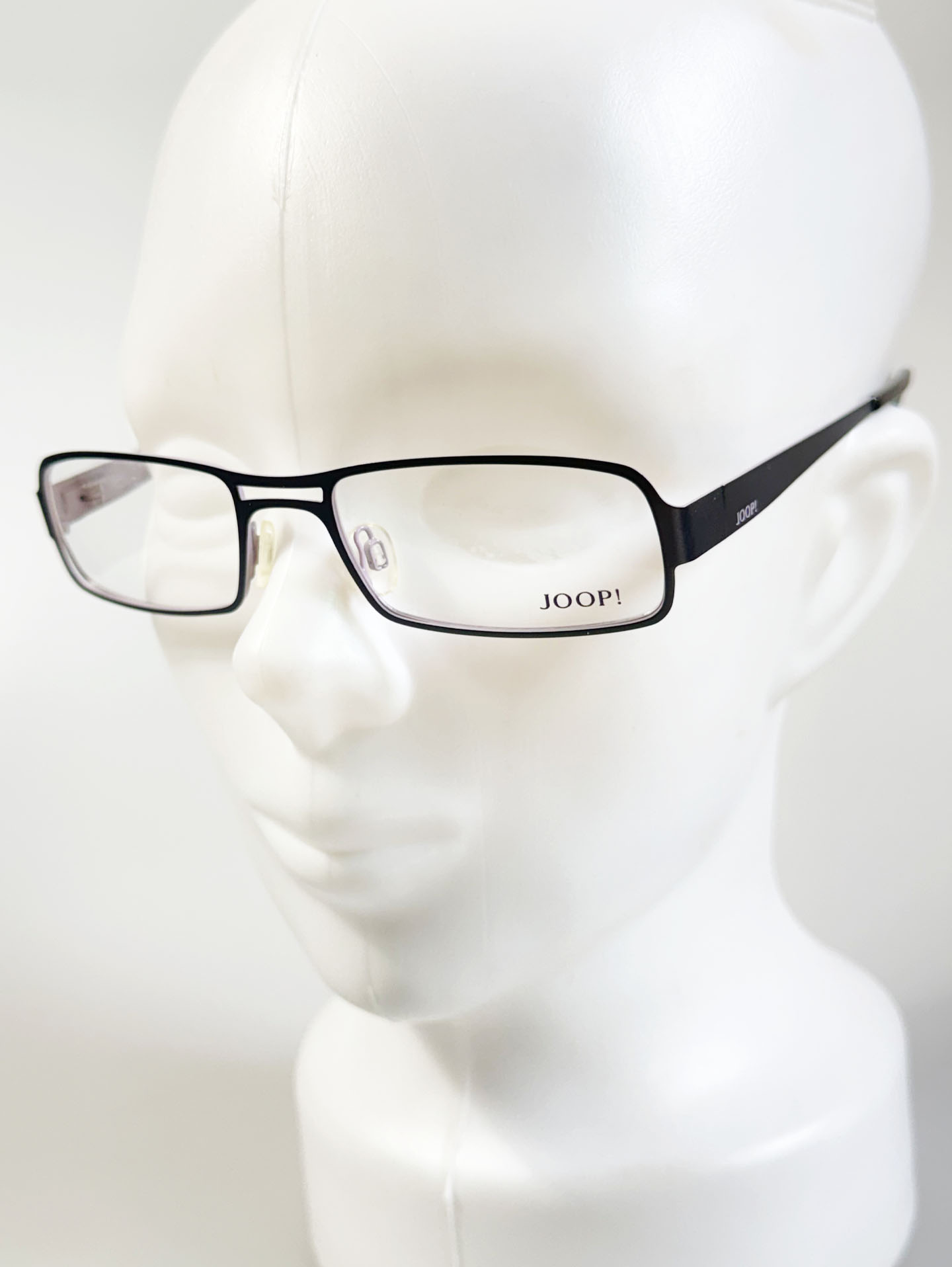 JOOP! Two-Tone Double Bridge Slim Square Metal Frame Glasses
