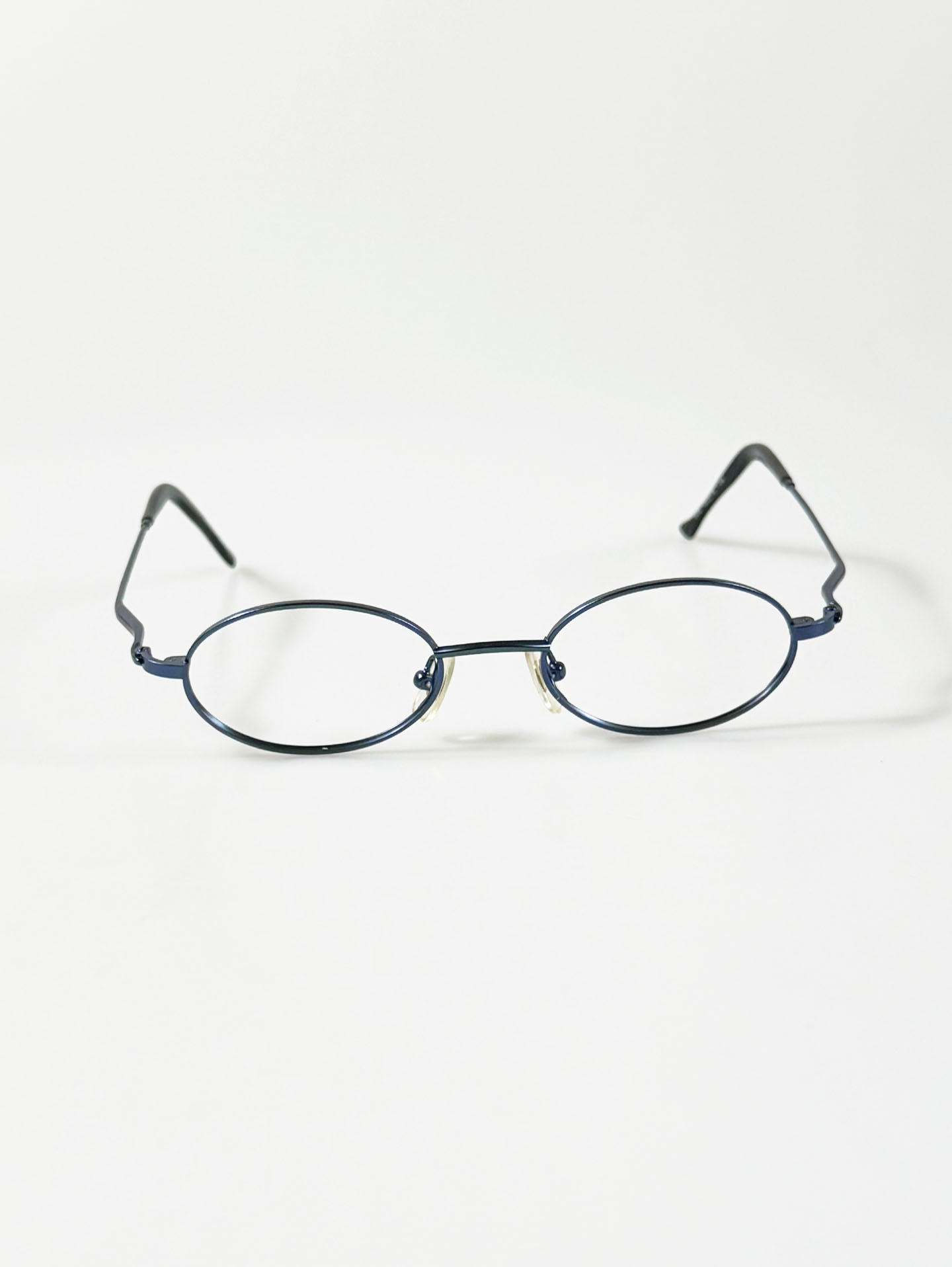 RUCHIANO Blue Slim Oval Metal Glasses