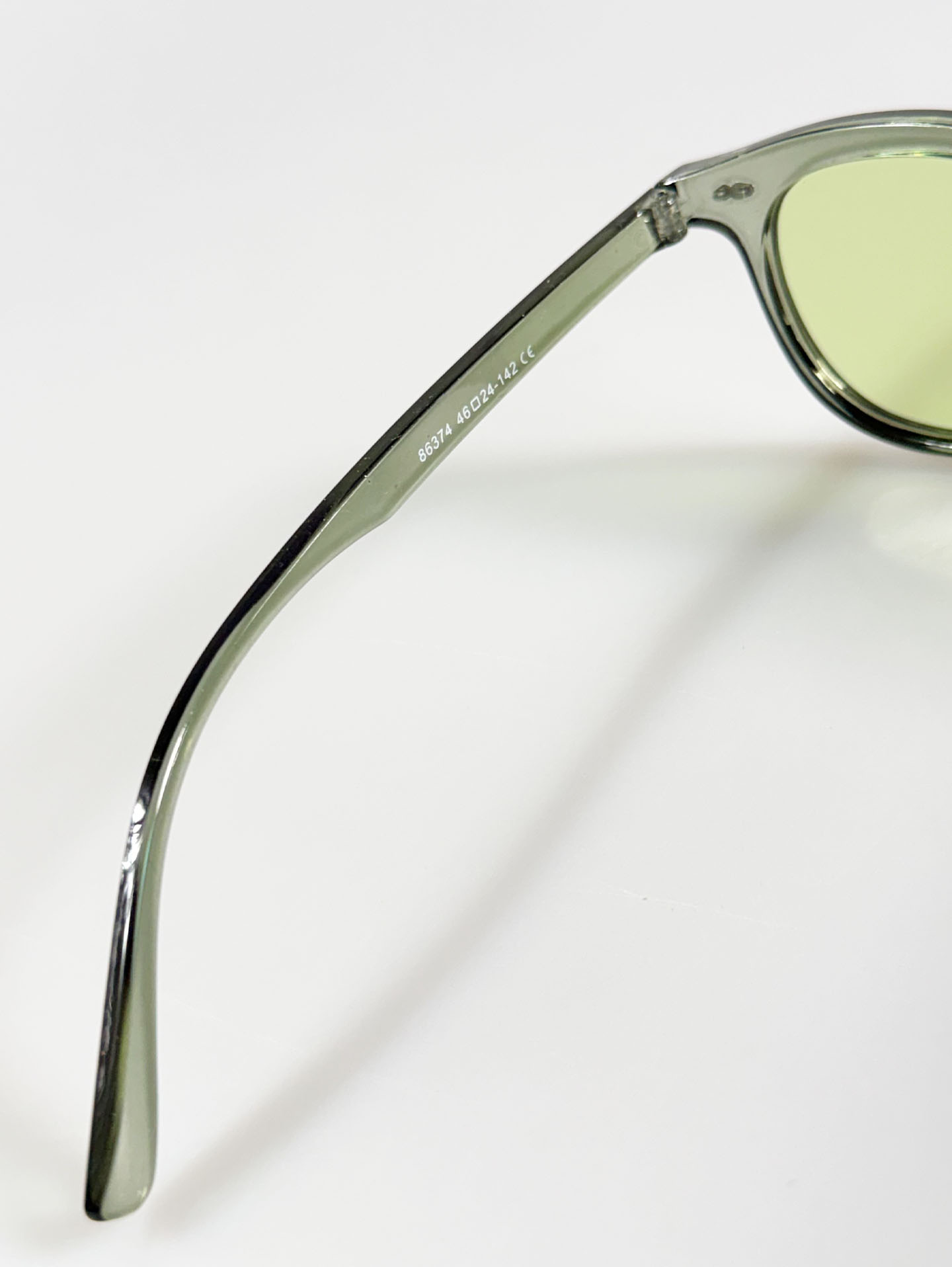 Smoke Olive Clear Bold Round Frame Tint Sunglasses
