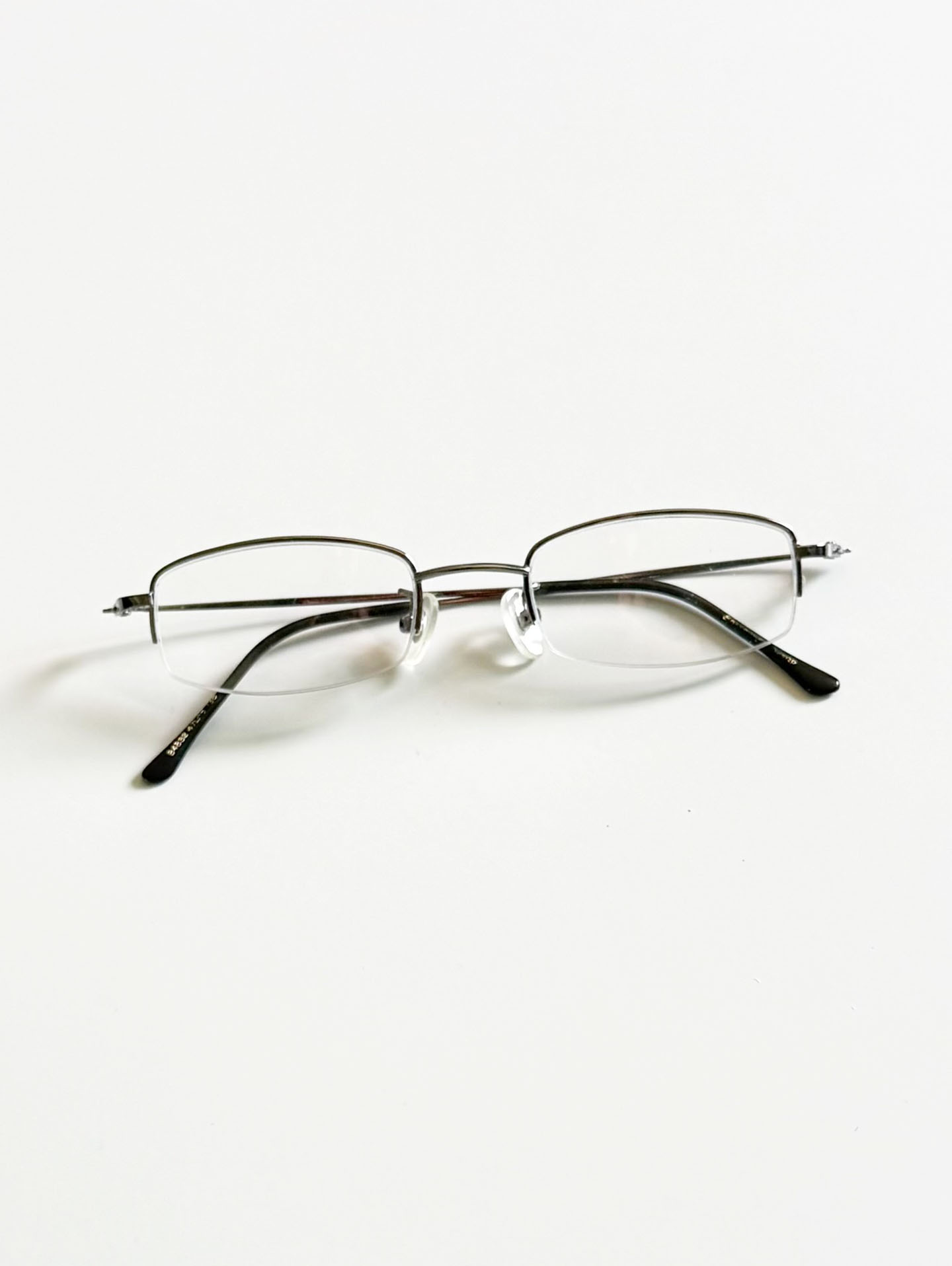 InToo Silver Half-Rim Square Metal Glasses