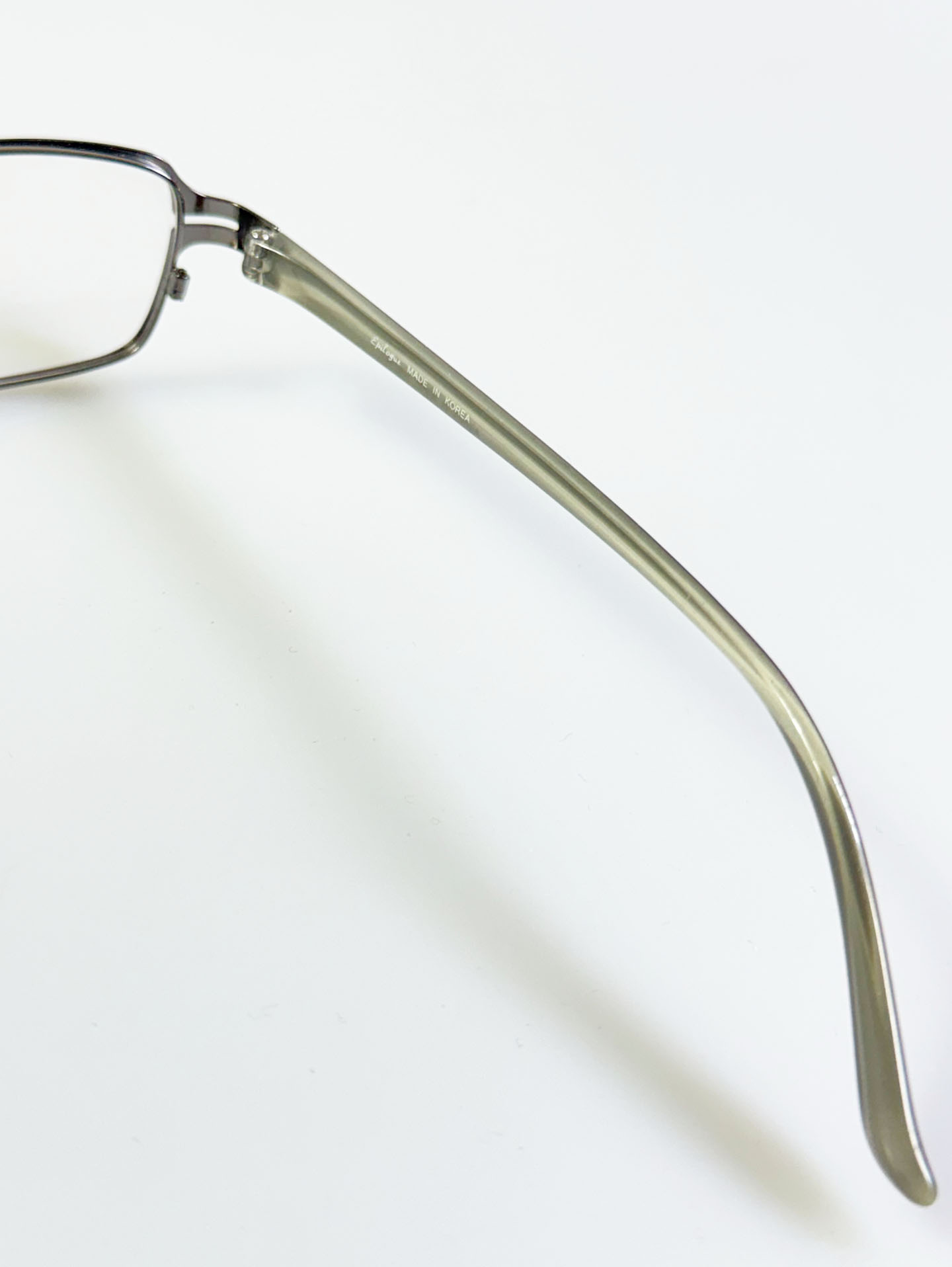 EPILOGUE Silver Slim Square Metal Glasses