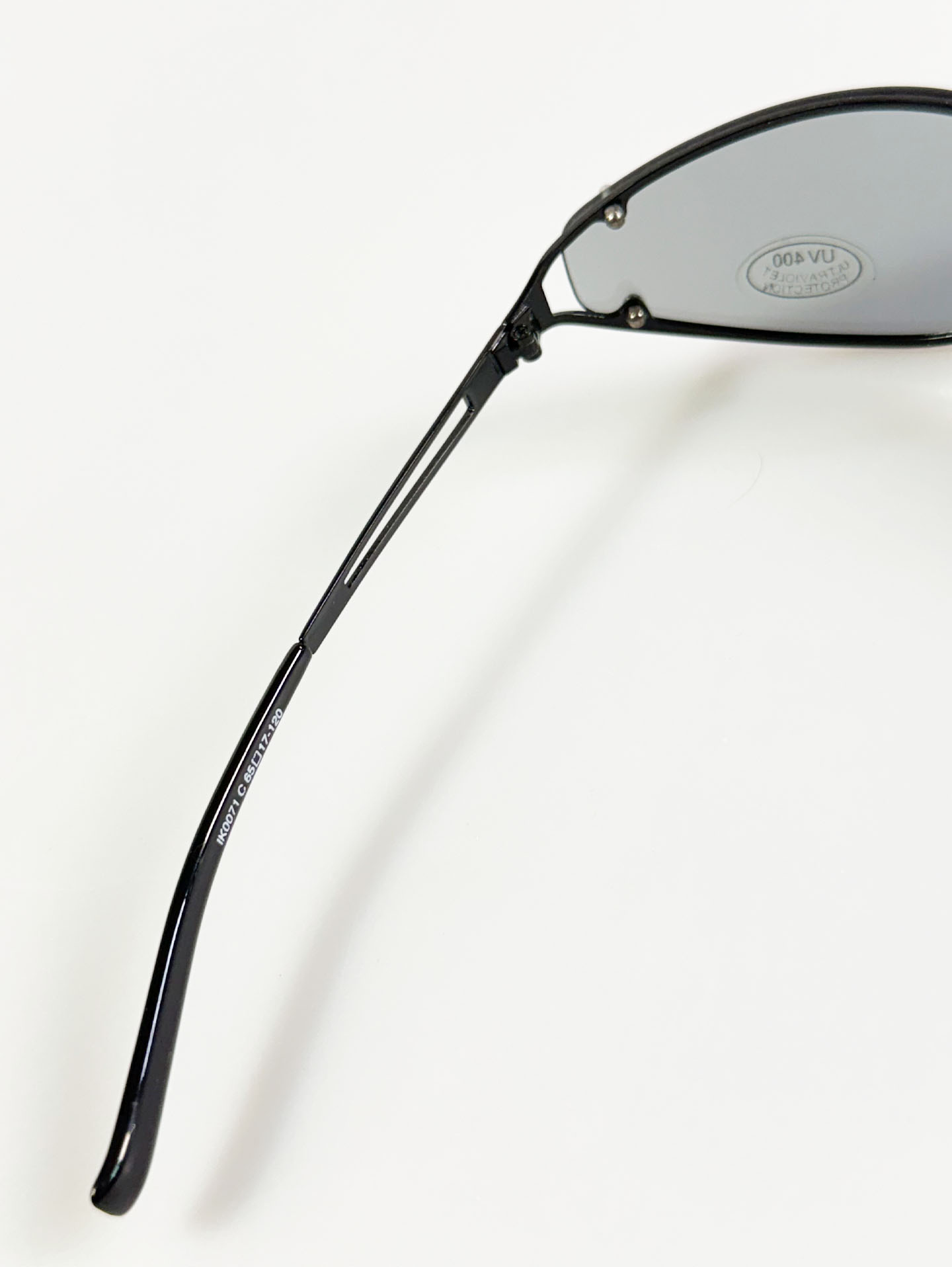 I.COM Black Rimless Oval Metal Sunglasses