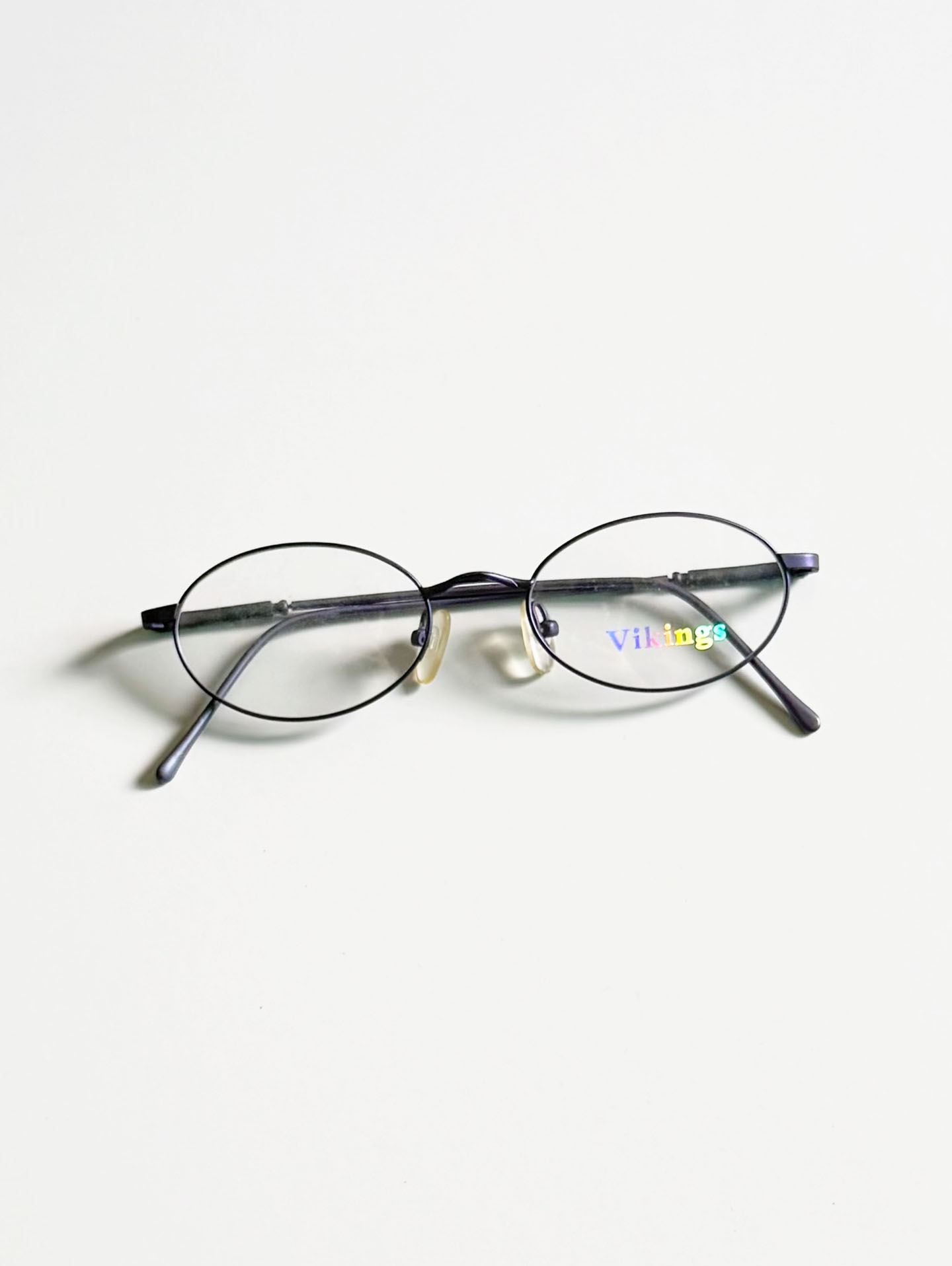 Vikings Slim Oval Purple Metal Frame Glasses