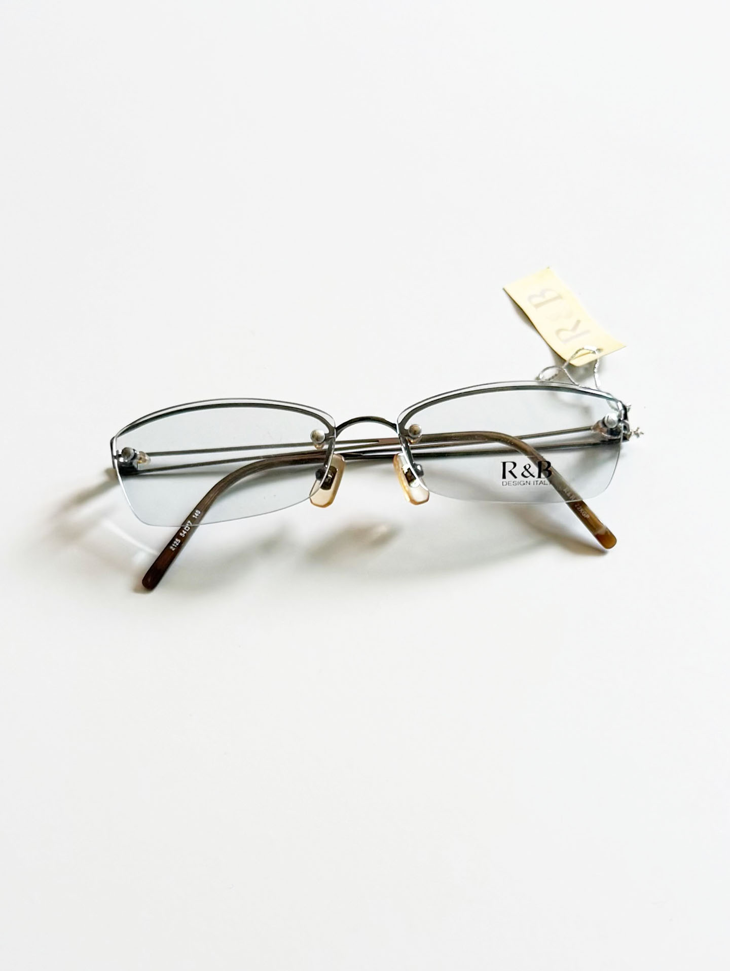R&B Eyewear Rimless Square Metal Glasses