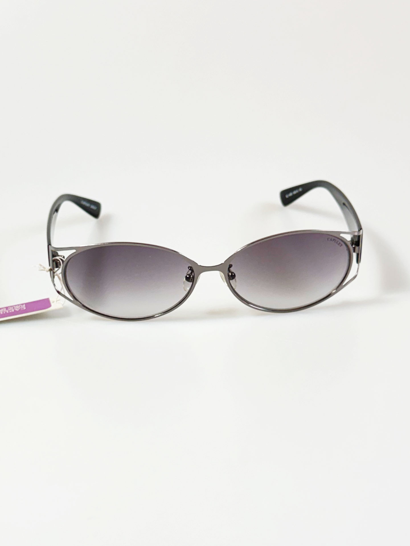 CAPULET Silver Oval Metal Combination Frame Sunglasses