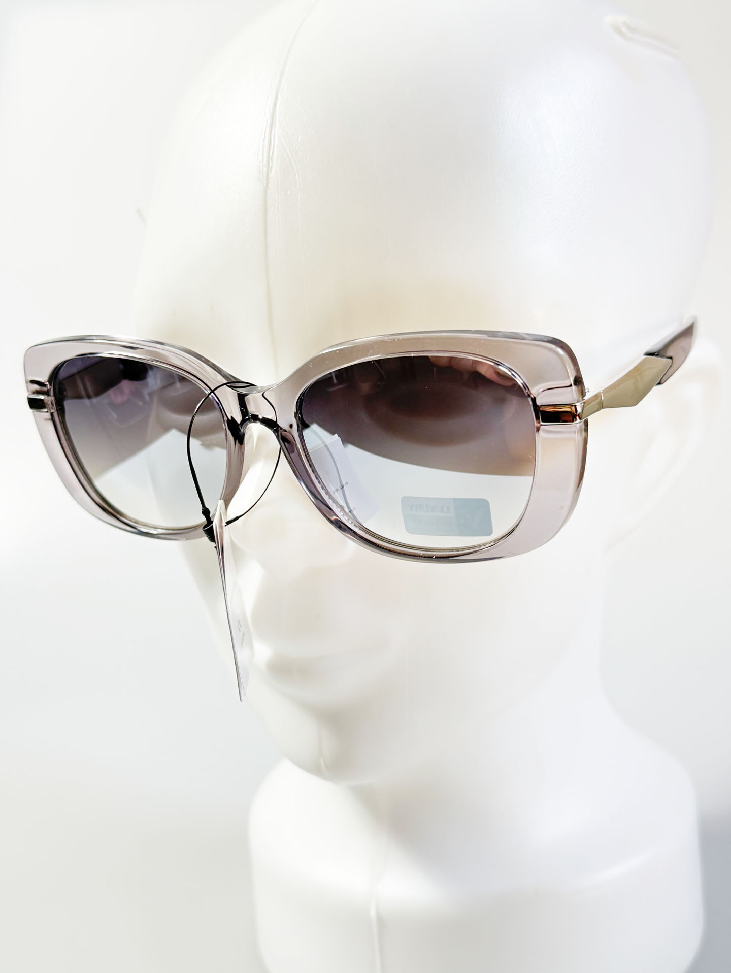 VG EYEWEAR Smoke Gray Oversized Square Acetate Sunglasses