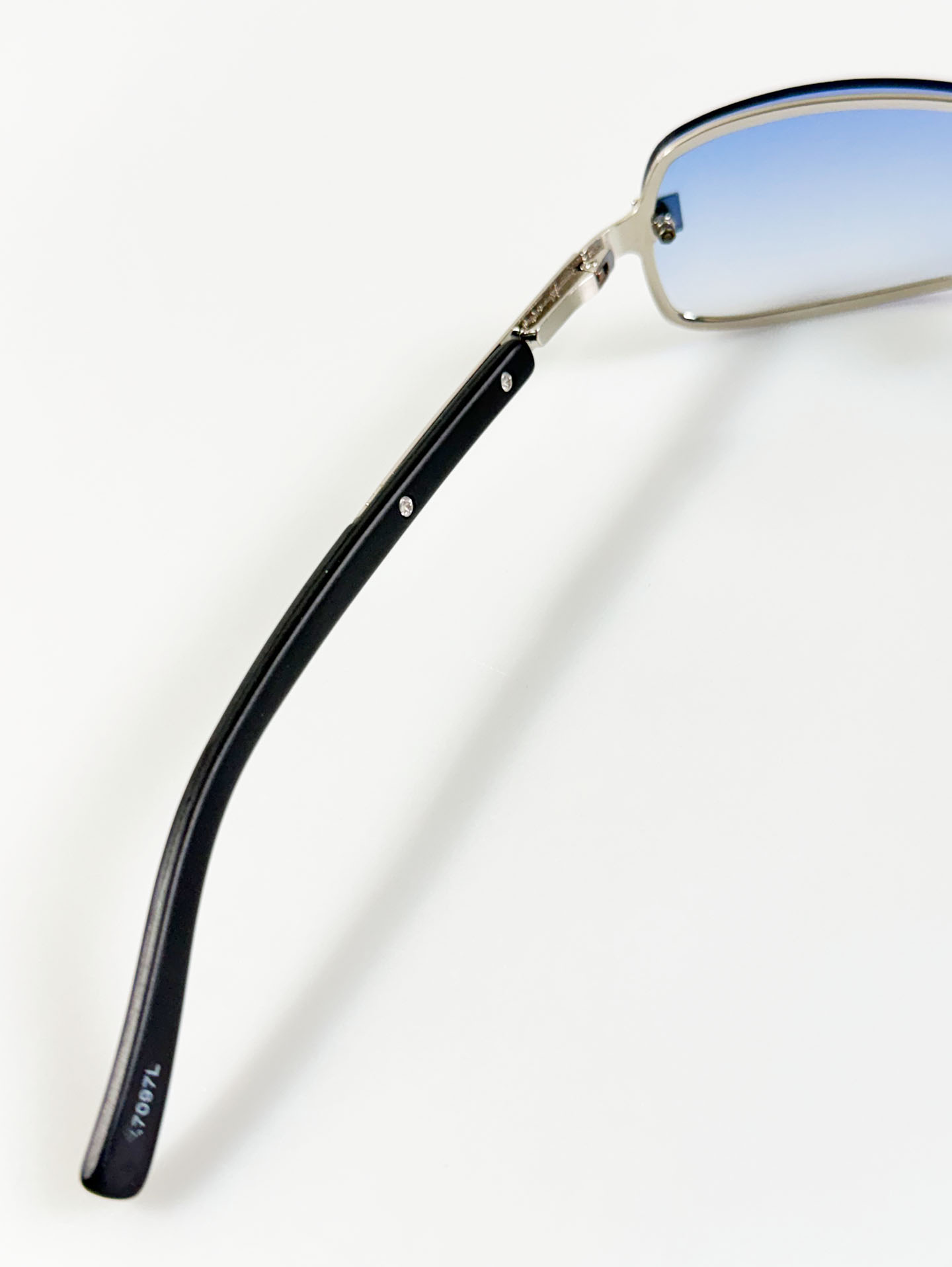 Rimless Square Double Bridge Metal Tint Sunglasses