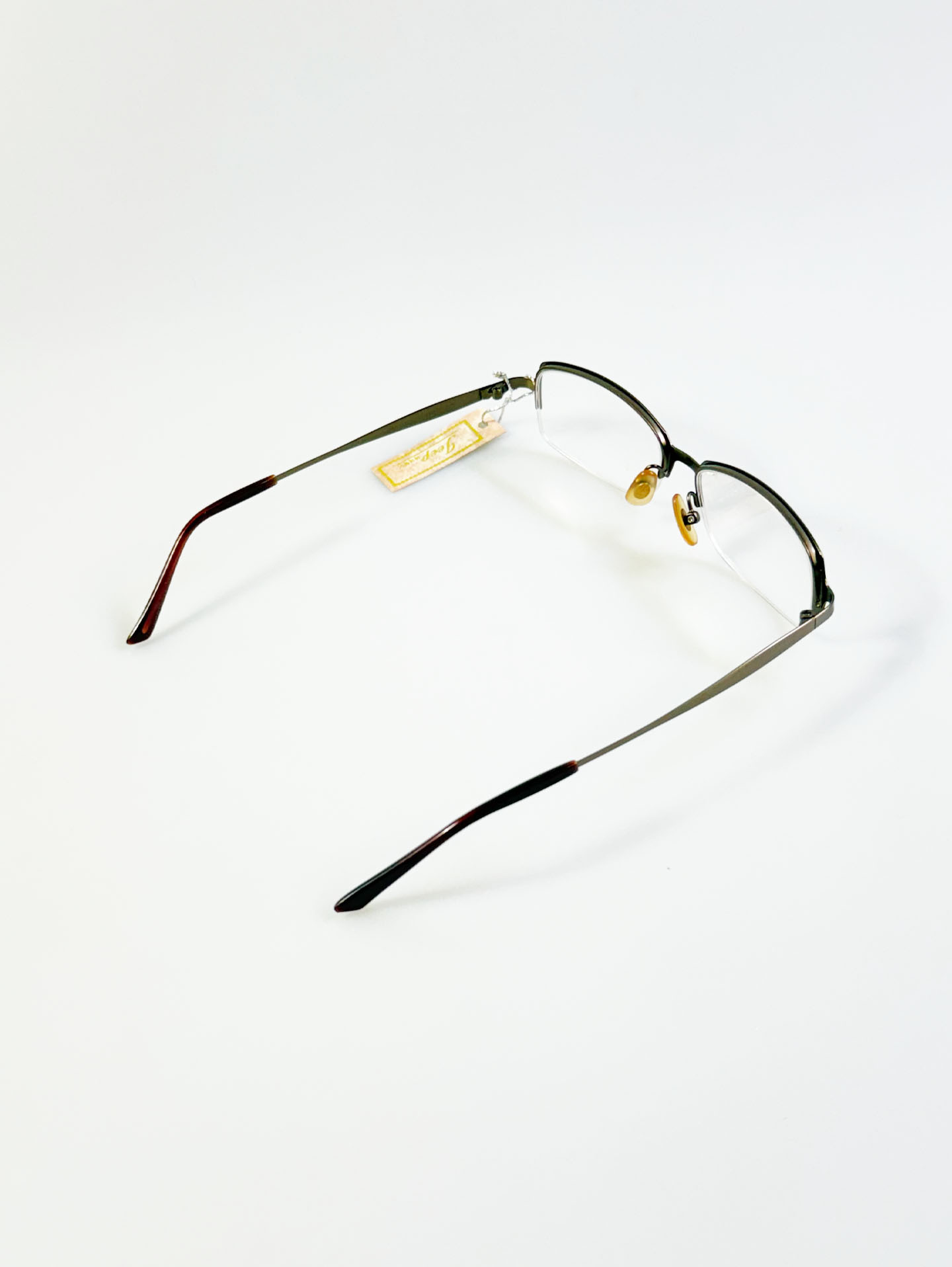 JEEP Bronze Half-Rim Square Metal Frame Glasses