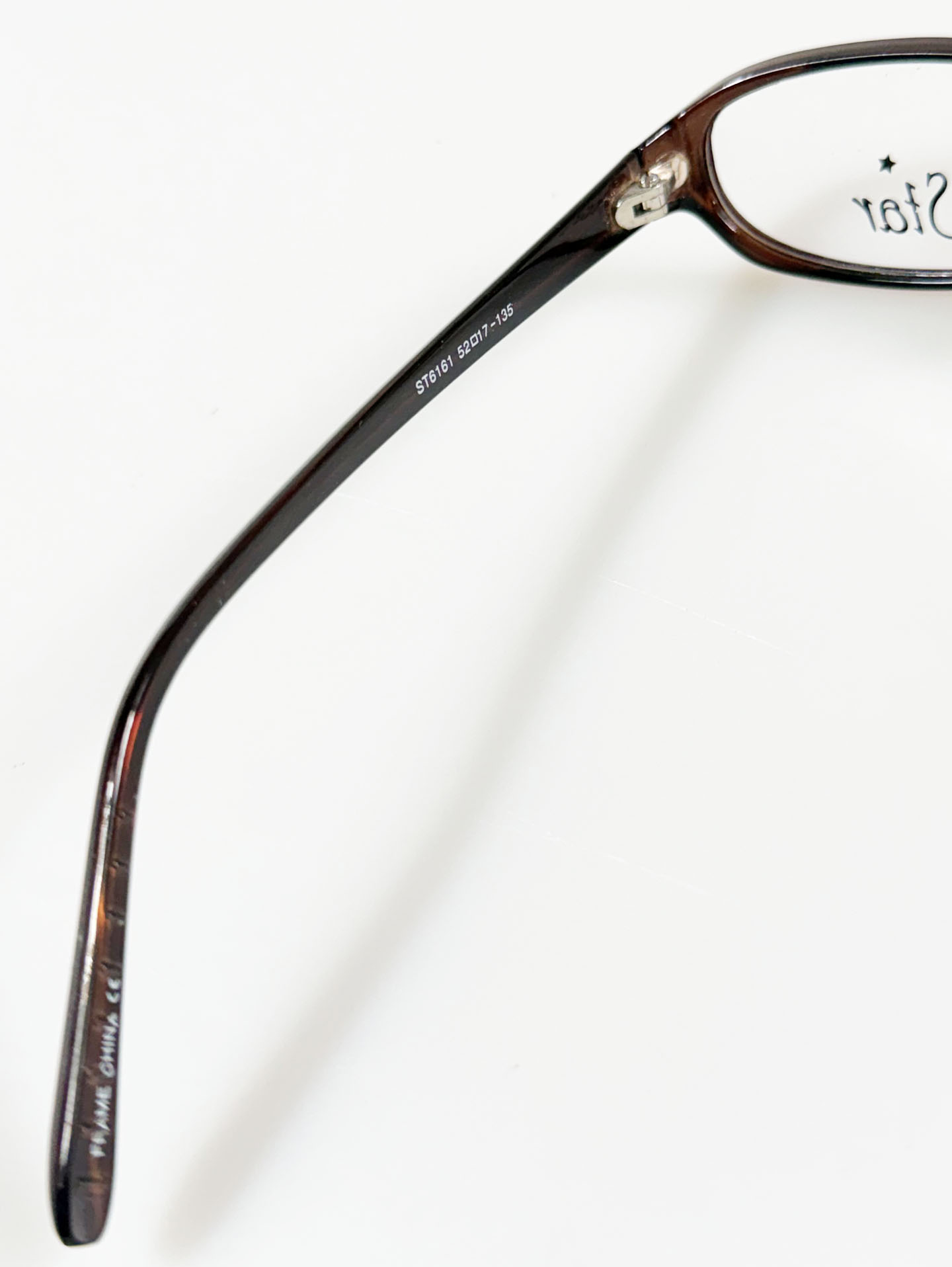 STAR Brown Slim Oval Horn-Rim Frame Glasses