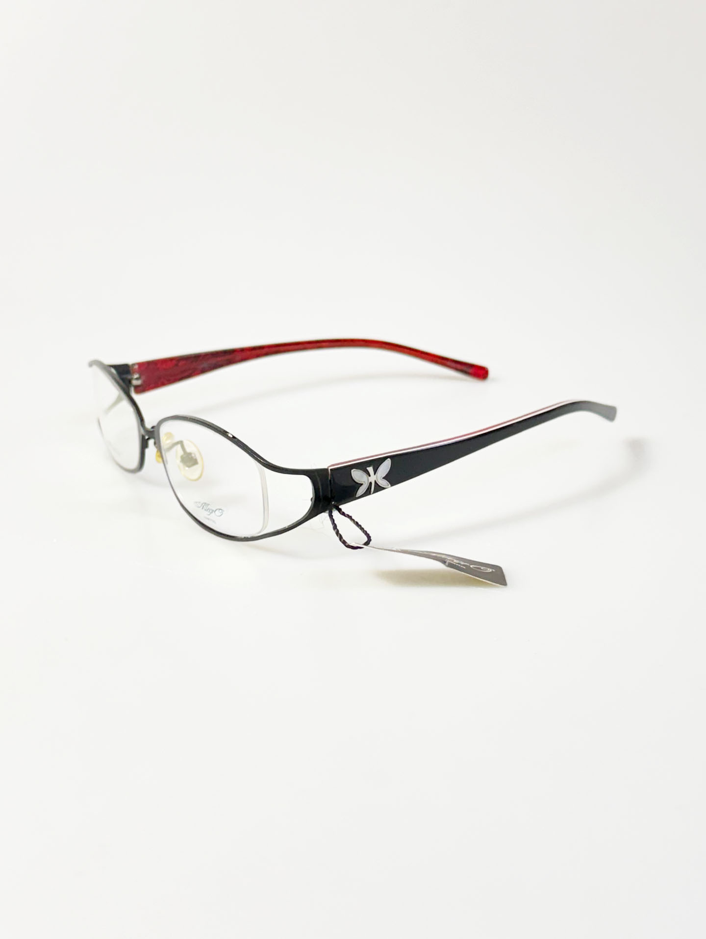 ALLEGRO Black Metal Slim Square Frame Glasses