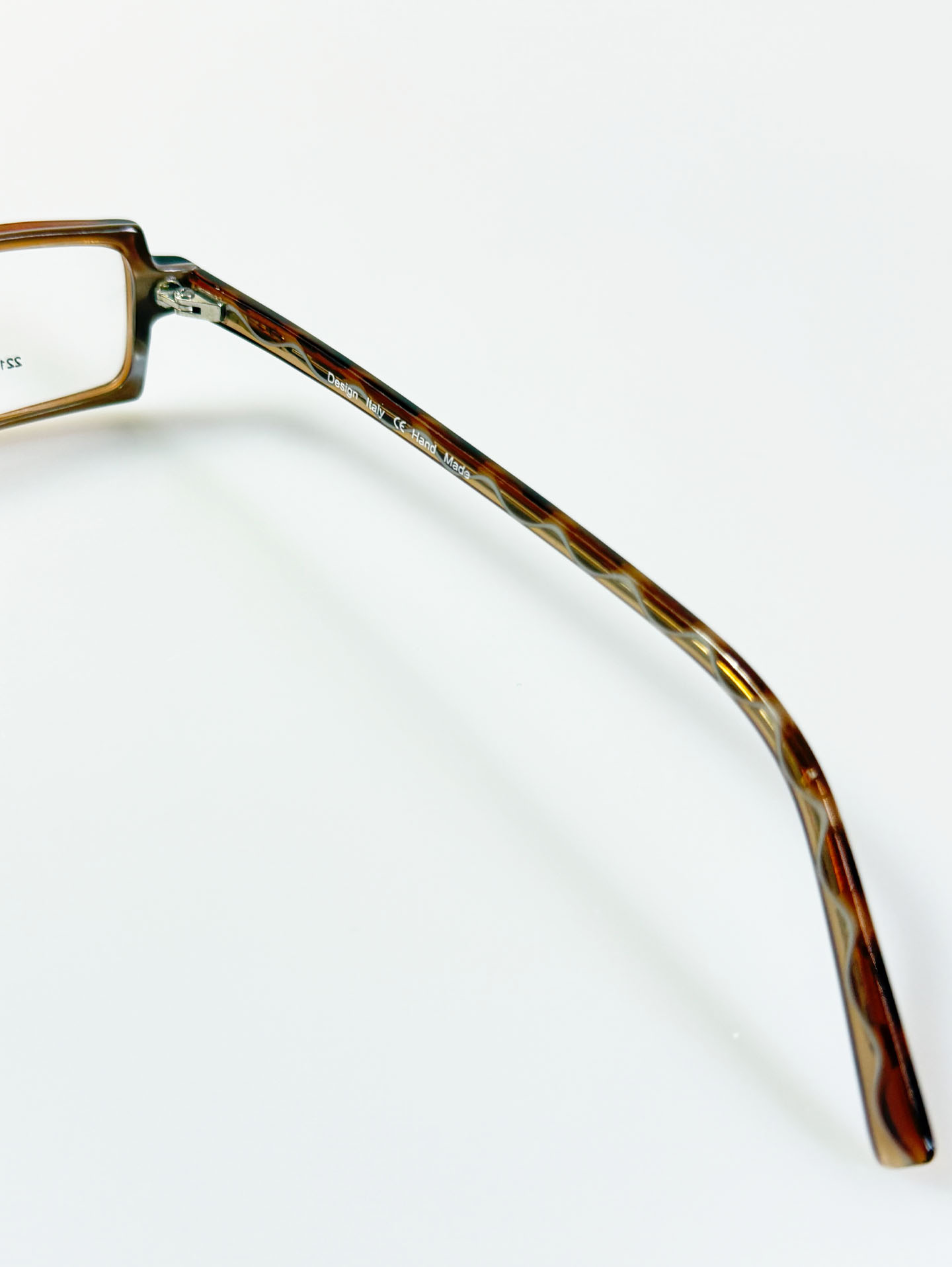 SS.PARIS Slim Square Brown Acetate Glasses