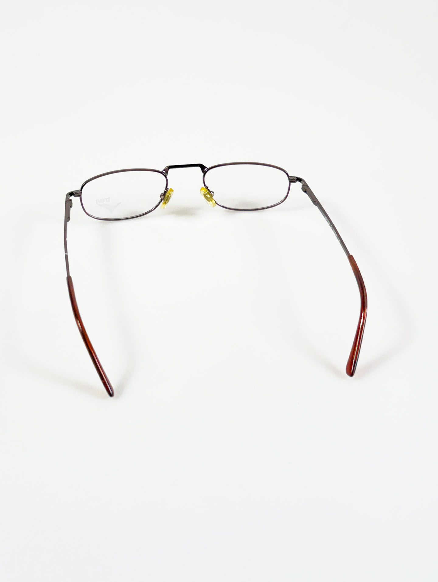 90's TREVI Slim Square Metal Frame Glasses