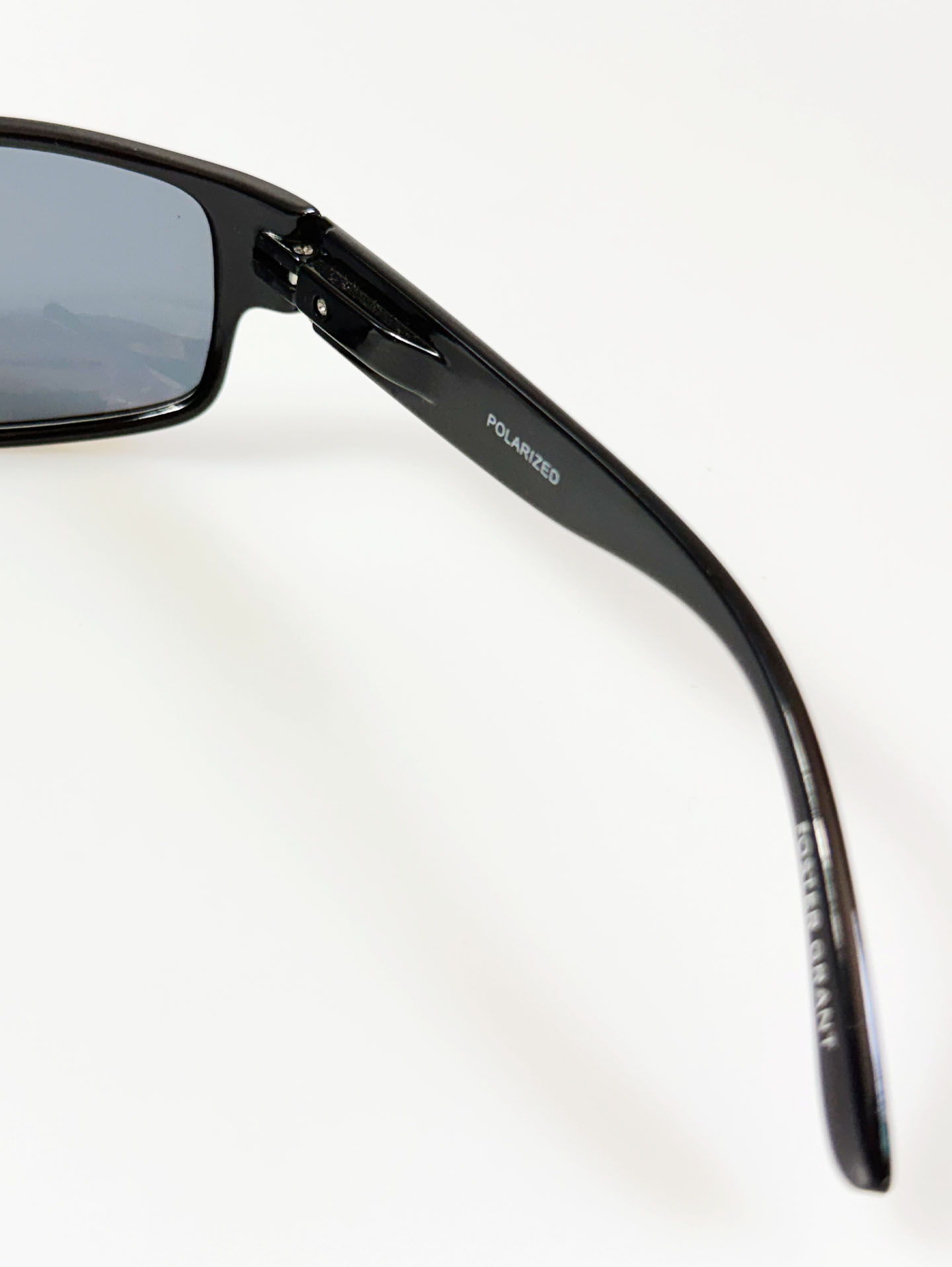 FOSTER GRANT Black Wraparound Square Frame Sunglasses