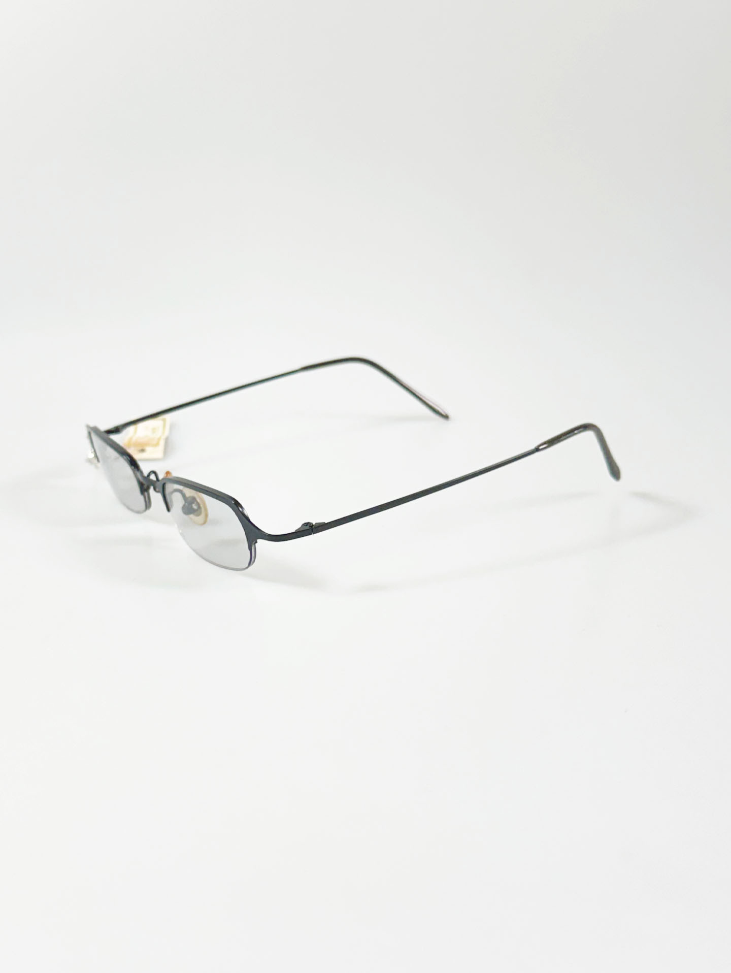 JEEP Black Half-Rim Square Metal Glasses
