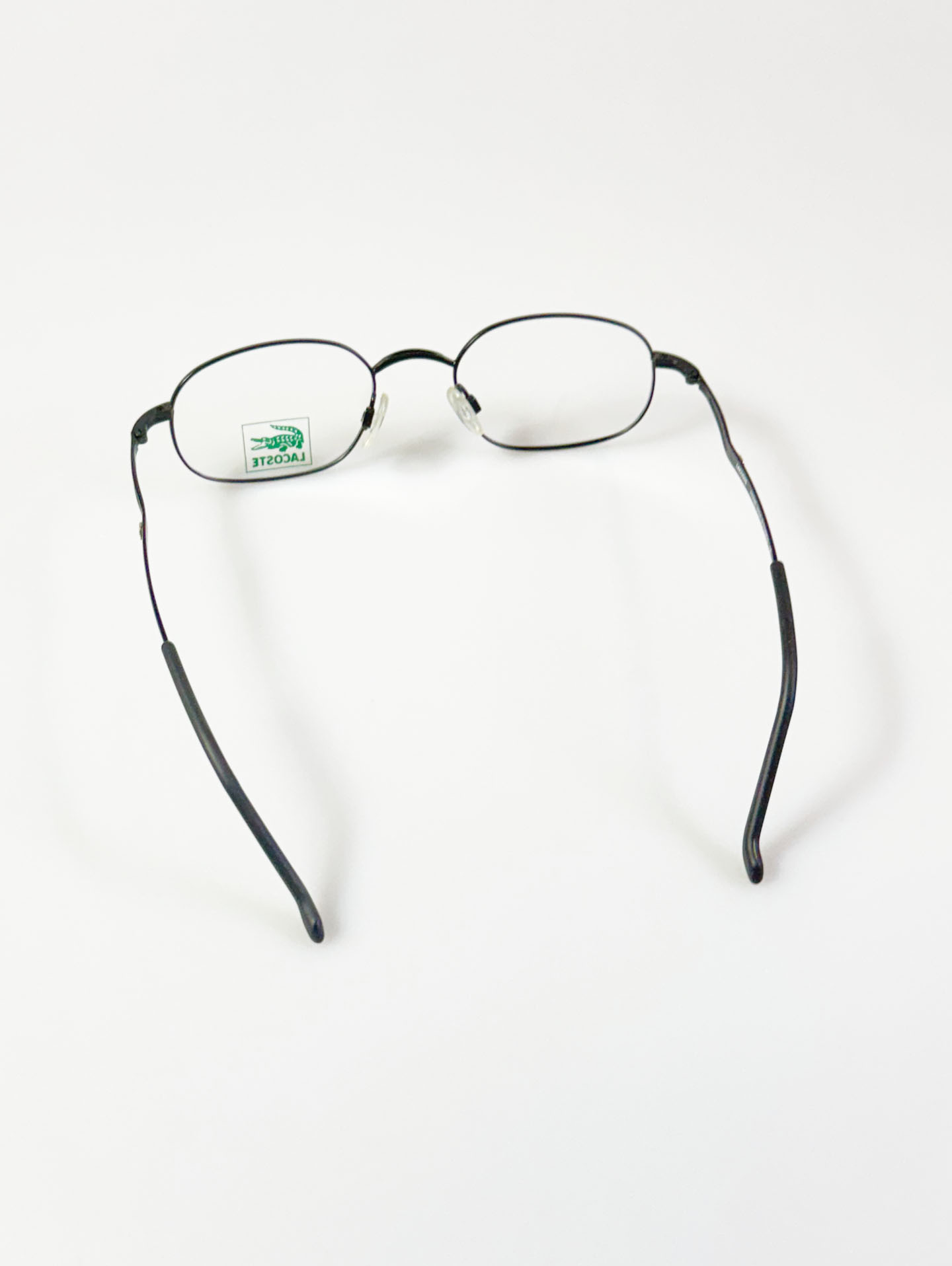 90’s LACOSTE Slim Oval Matte Black Metal Glasses