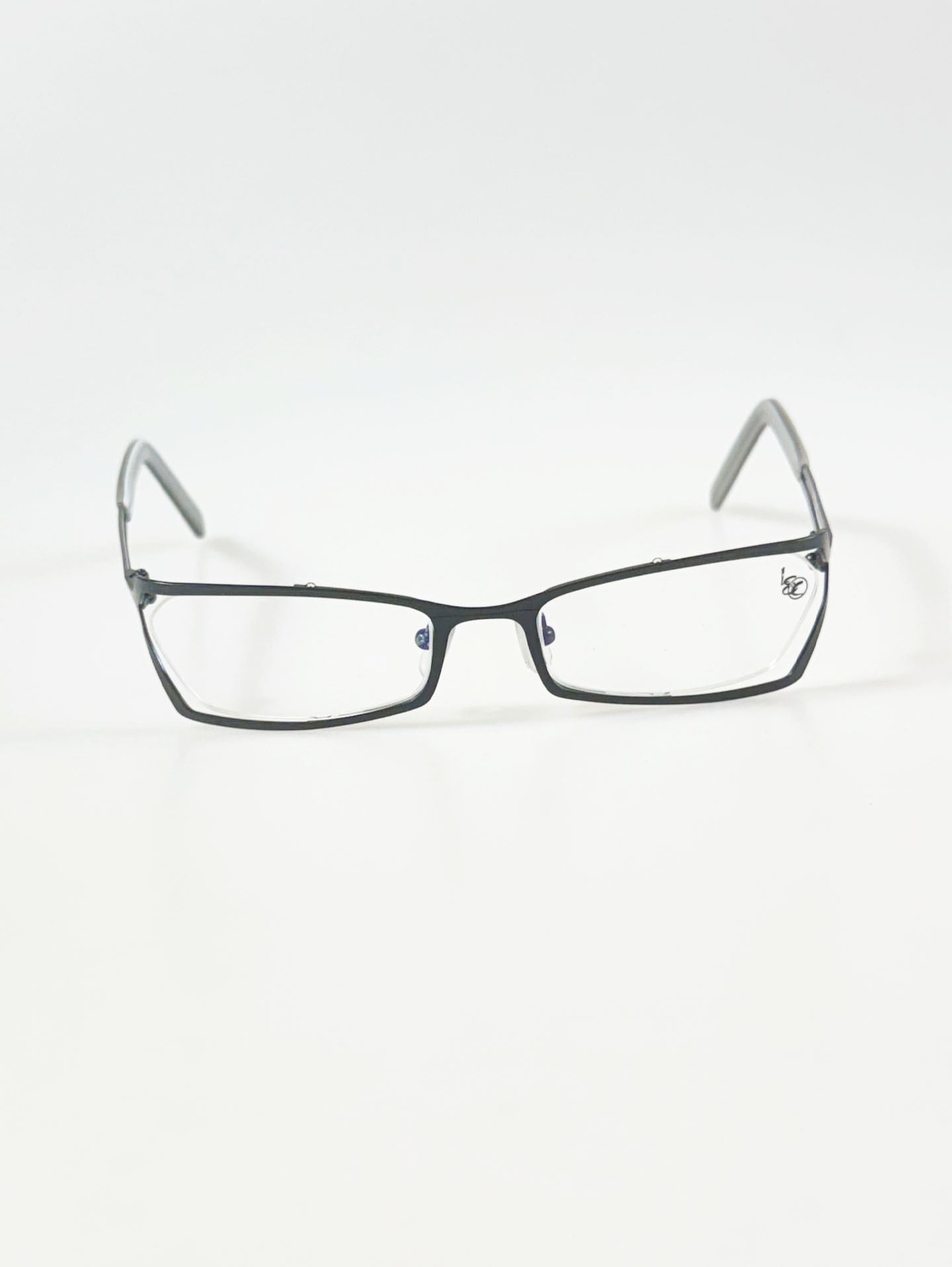 DENEBOLA Black & Silver Geometric Rectangular Glasses Collection / 2 Colors