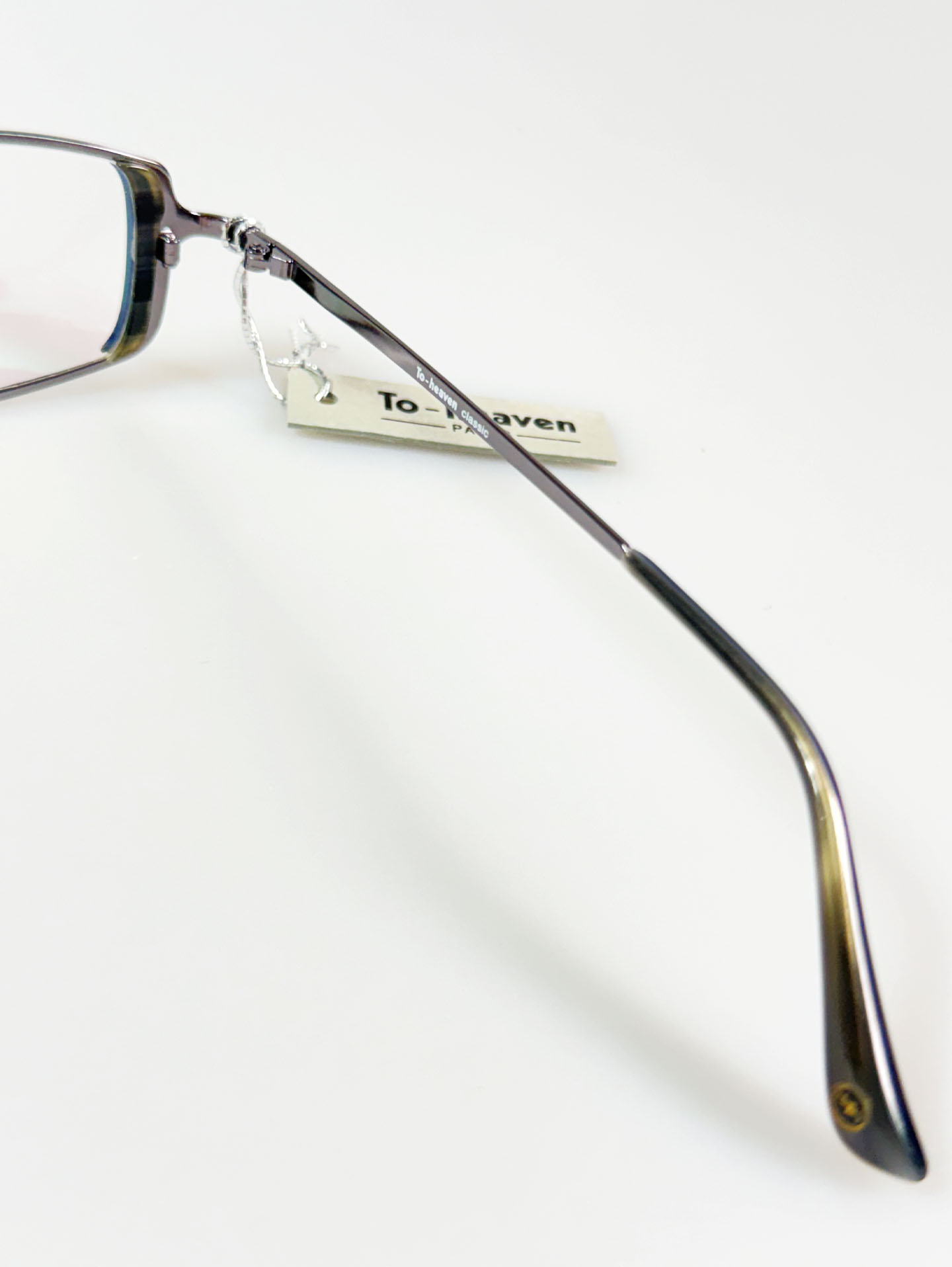 TO-HEAVEN Classic Gunmetal Slim Square Frame Glasses