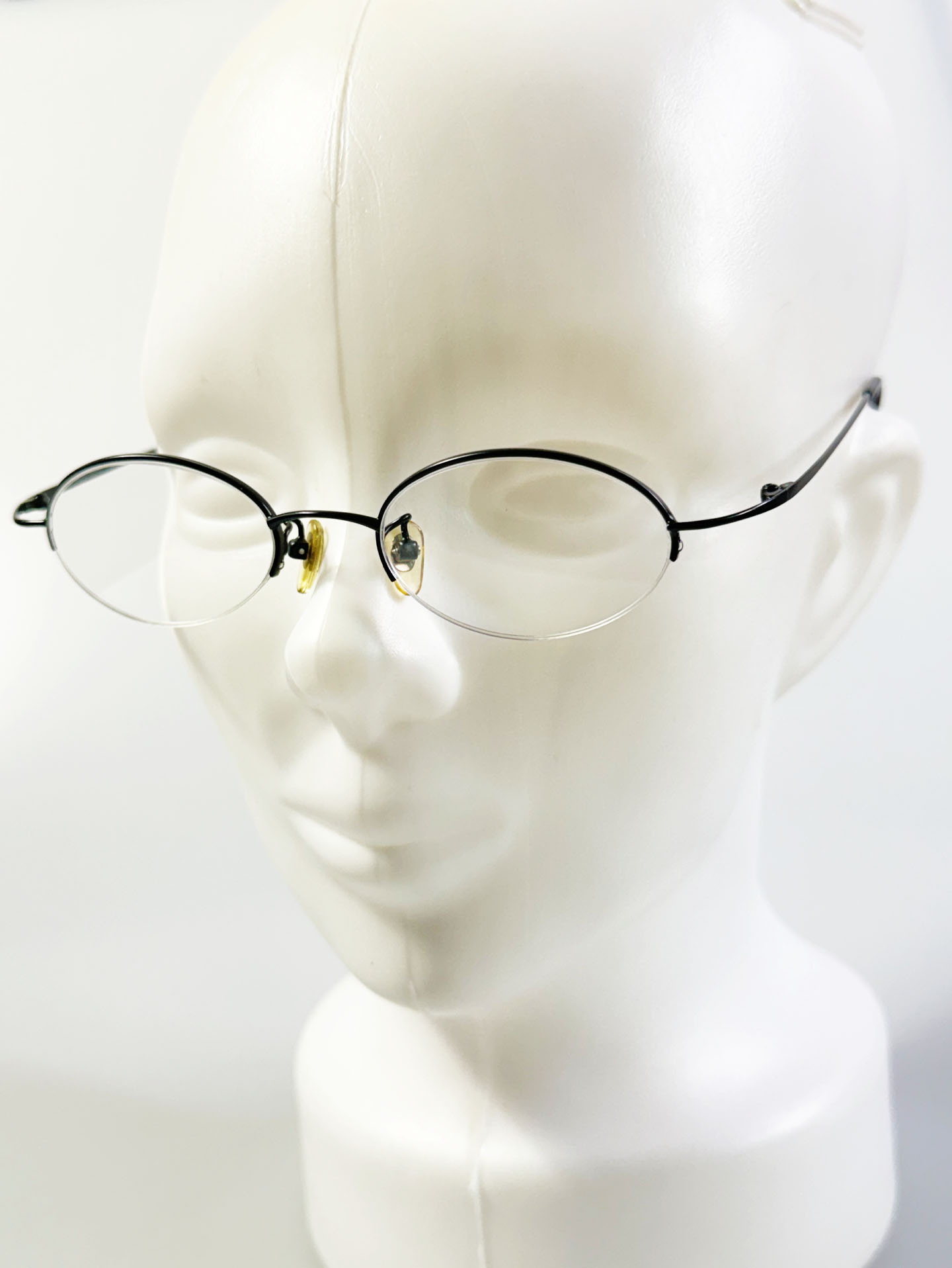 InToo Oval Black Half-Rim Oval Wire Metal Frame Glasses