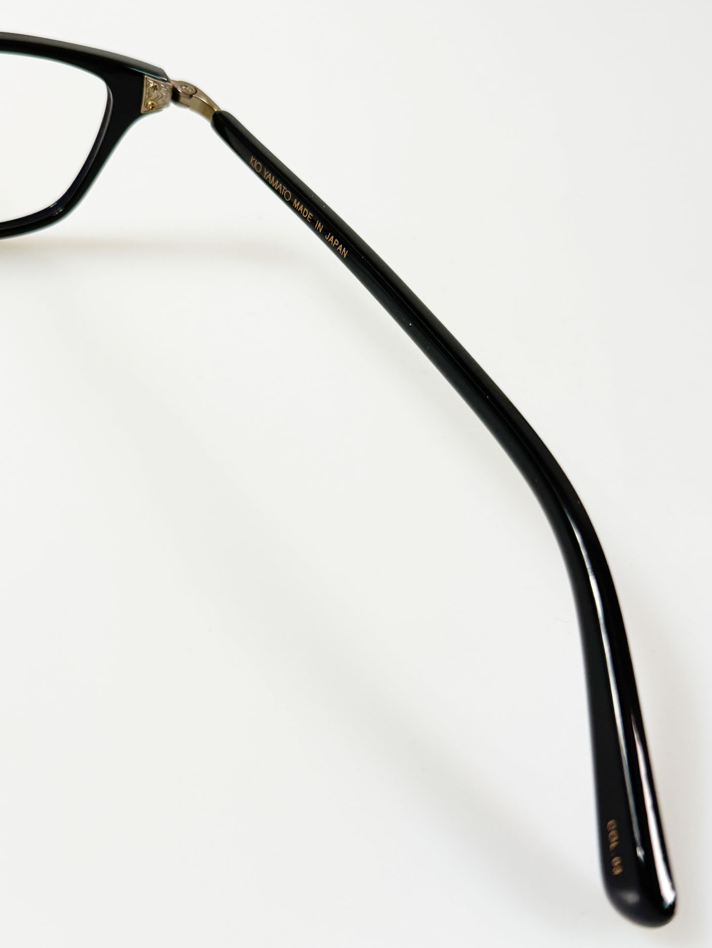 KIO YAMATO Black Square Combination Horn-Rim Glasses