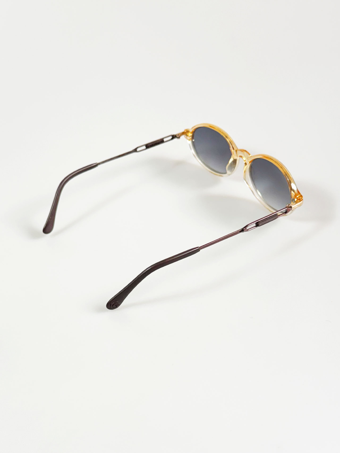 90's EBALITE Amber Clear Oval Combination Frame Sunglasses