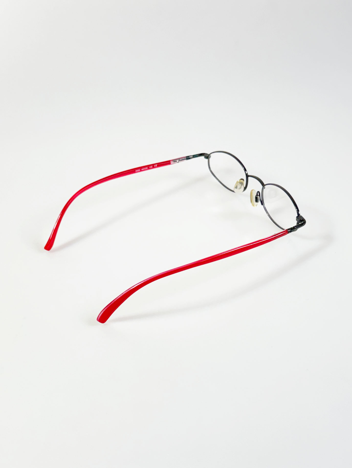 LUXURY EYEWEAR Black Slim Oval Metal Glasses