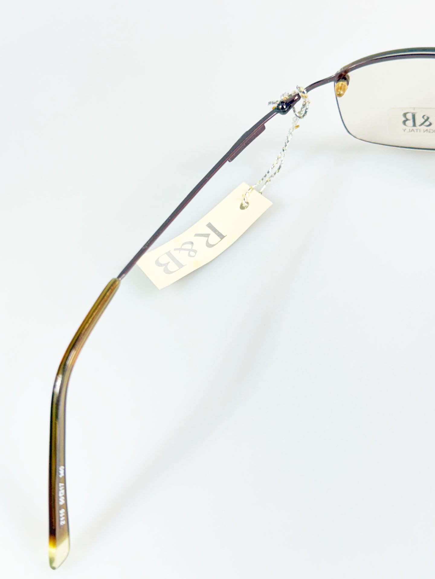 R&B Eyewear Rimless Square Metal Frame Glasses