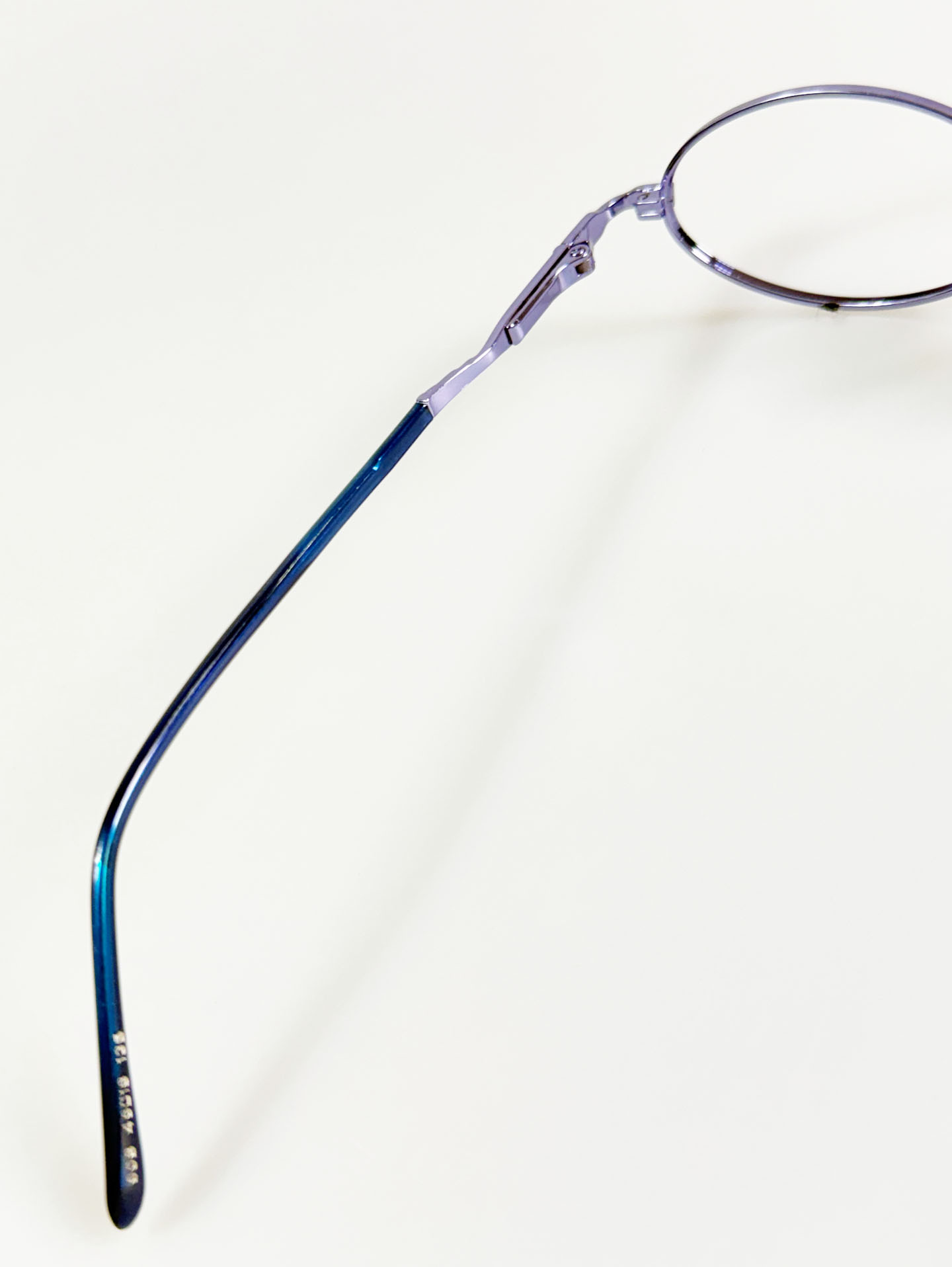 90’s HSO Deep Blue Slim Oval Metal Frame Glasses