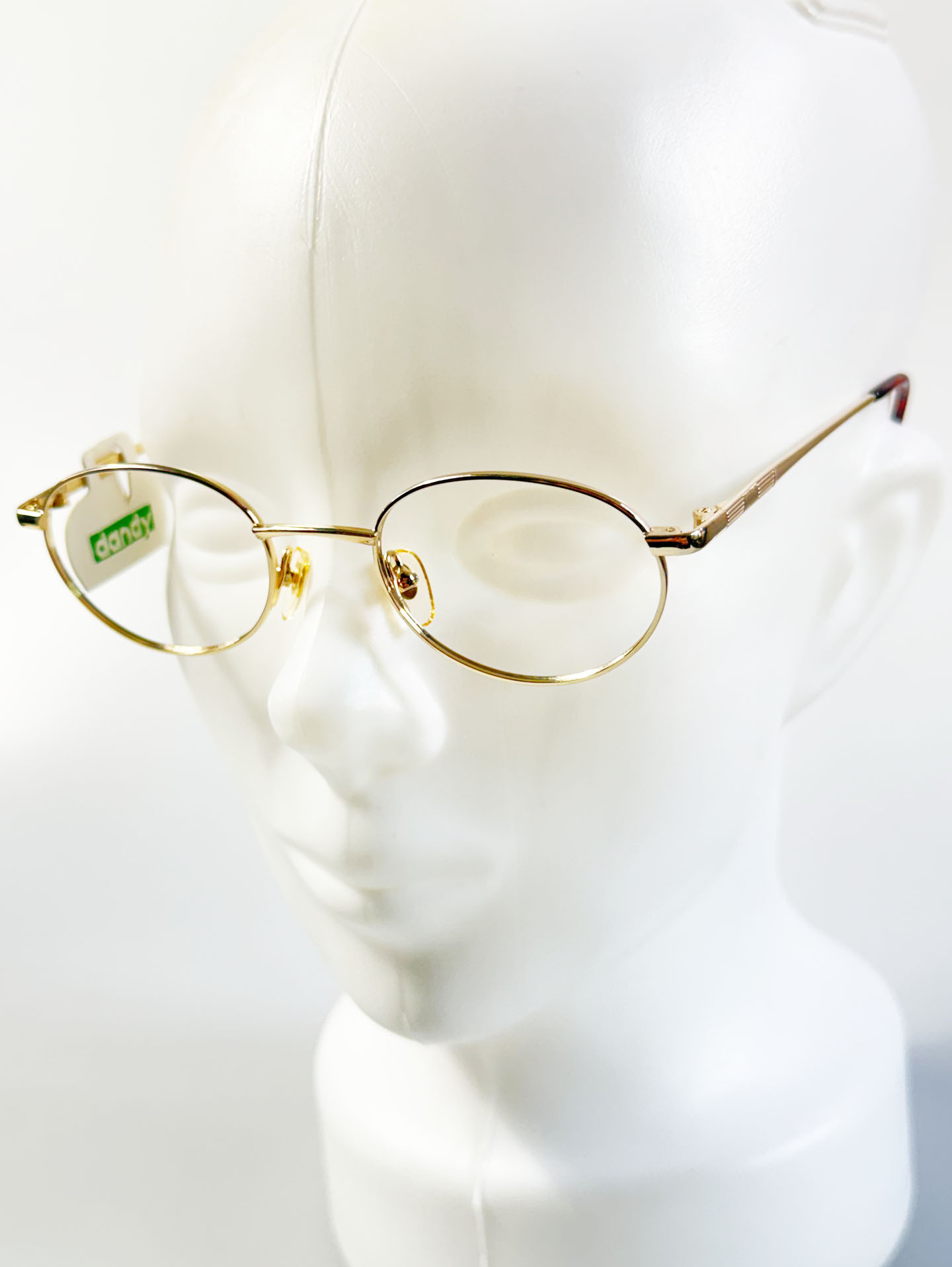 90's Dandy Gold Slim Oval Metal Glasses