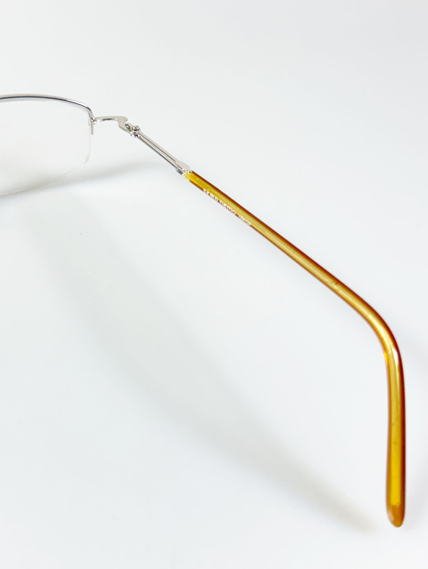 SEMONEMO Eyewear Silver Square Half-Rim Metal Glasses