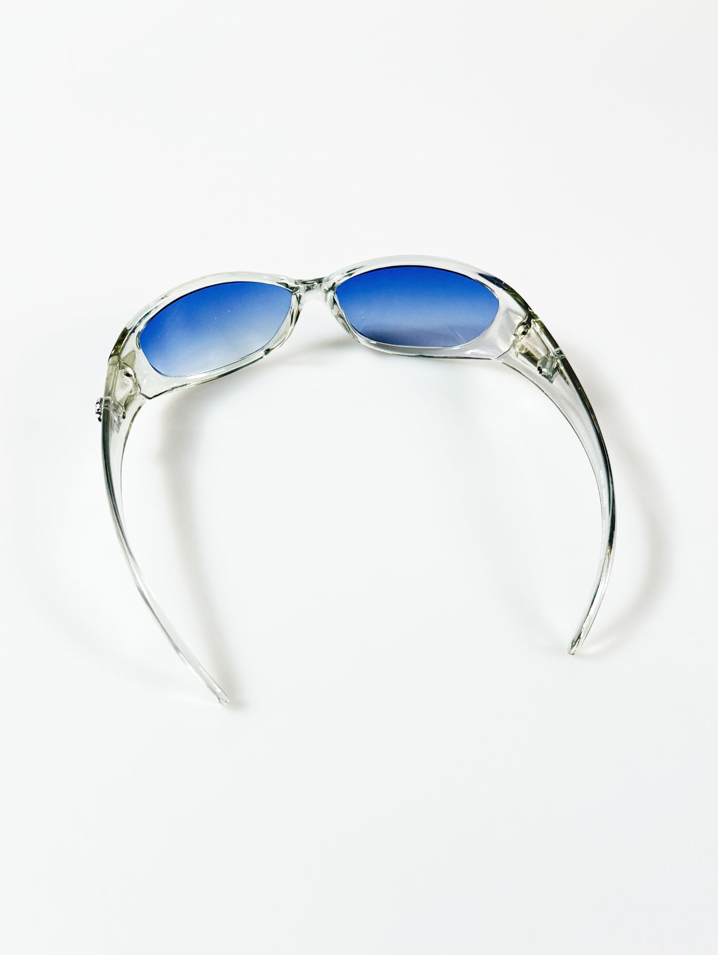 Clear Wraparound Square Frame Tinted Sunglasses