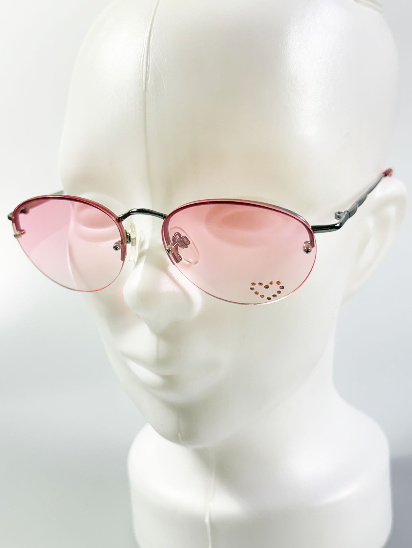 BLUE POINT Rimless Oval Metal Tint Sunglasses