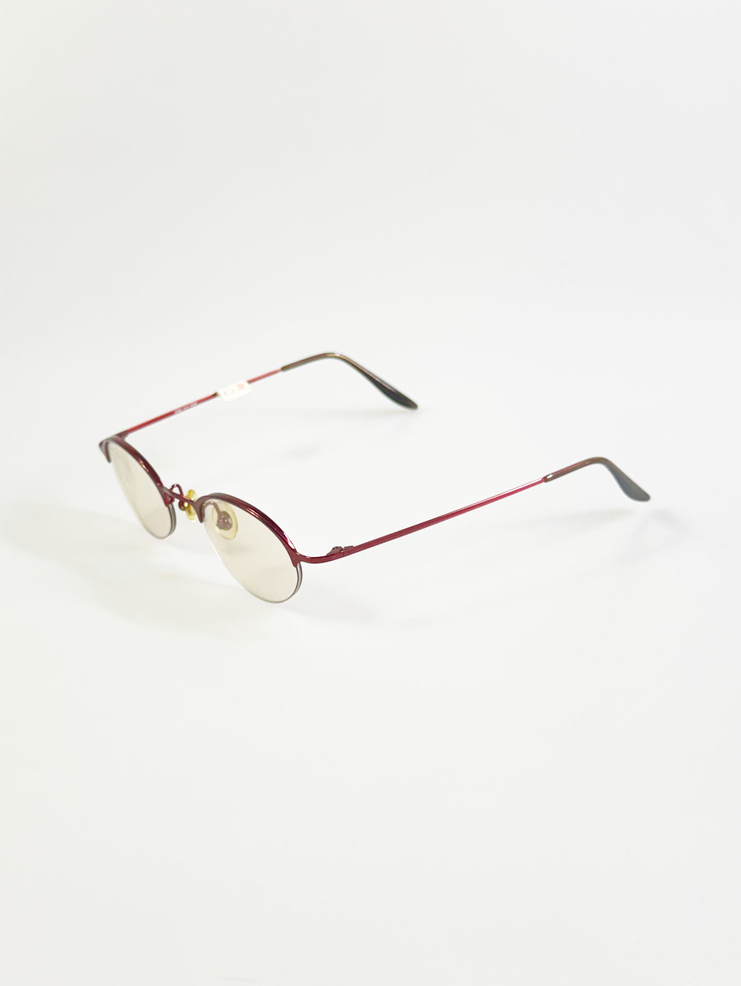 JEEP Burgundy Half-Rim Oval Metal Glasses