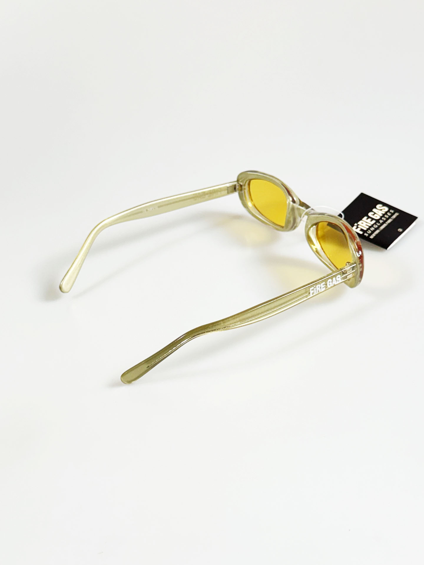 90's FIRE GAS Translucent Bold Oval Frame Tint Sunglasses