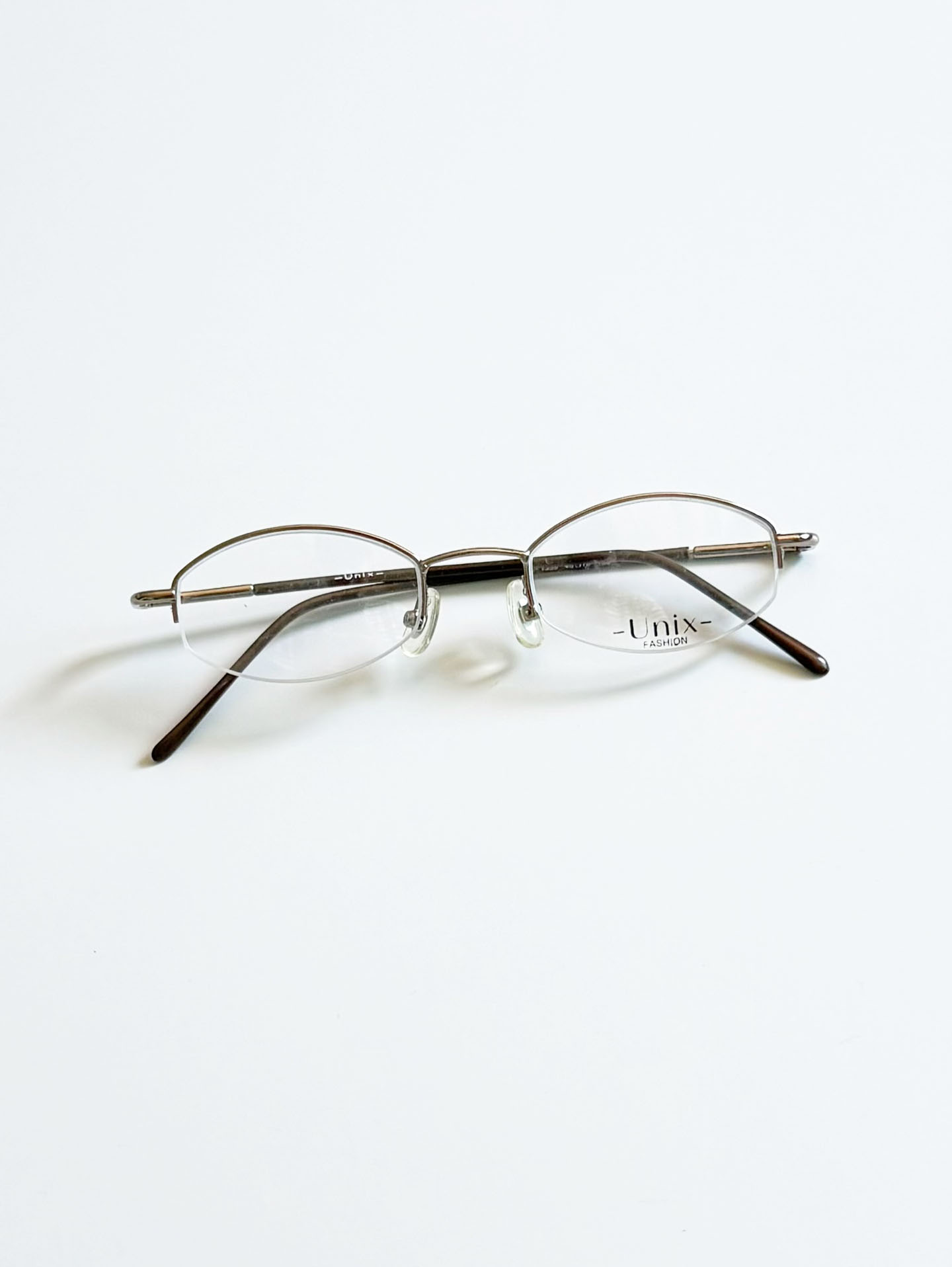 Unix Fashion Silver Half Rim Square Metal Glasses