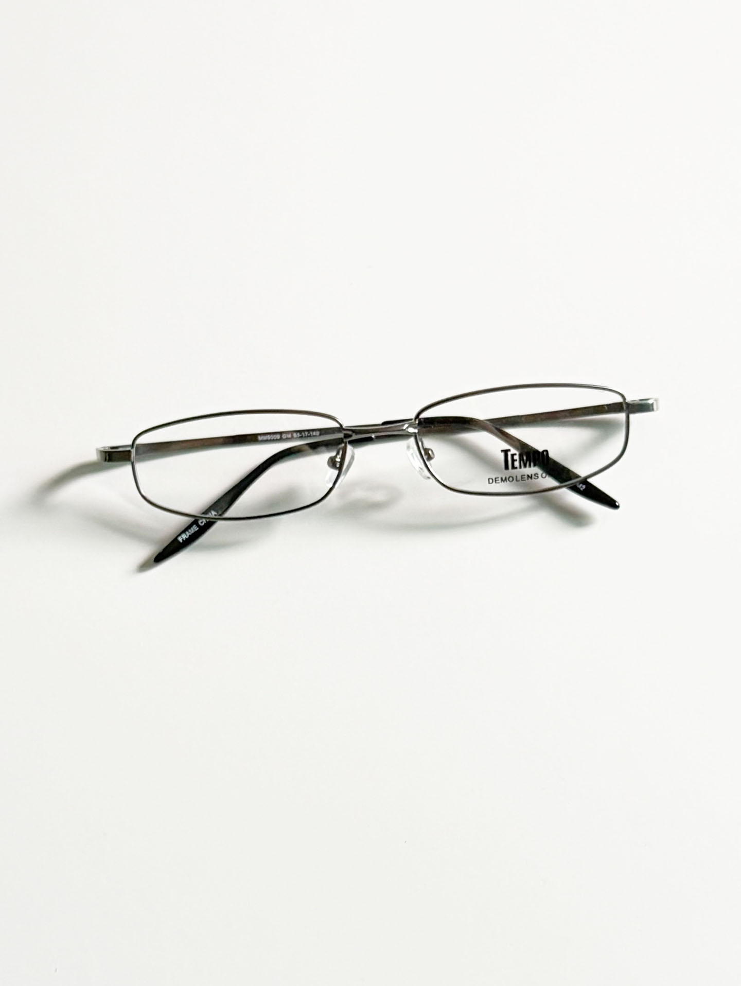 TEMPO Slim Square Metal Frame Glasses