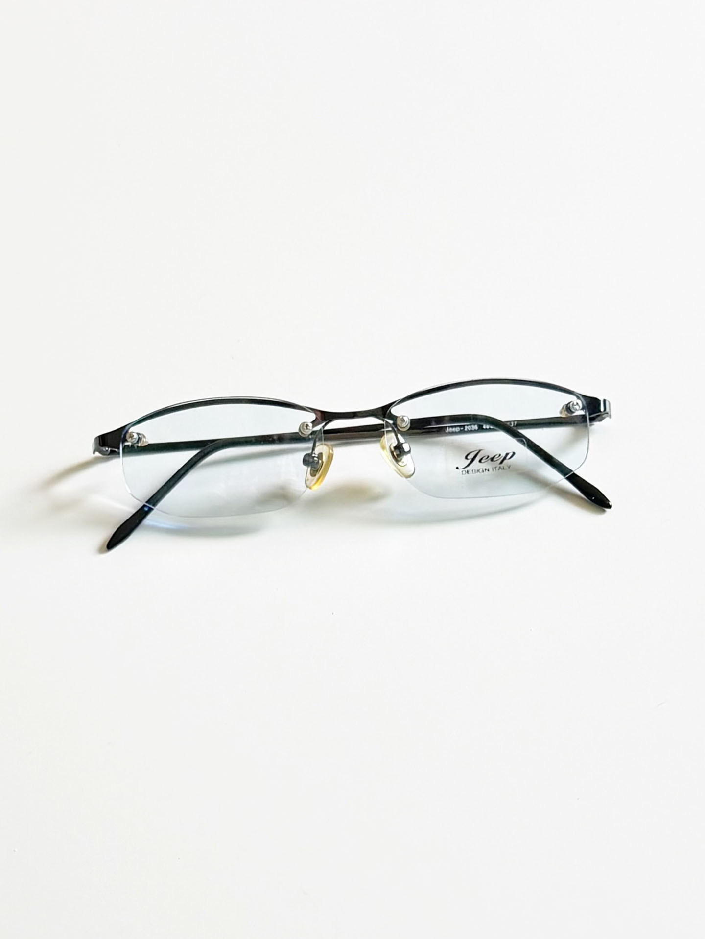 JEEP Rimless Square Gunmetal Frame Glasses