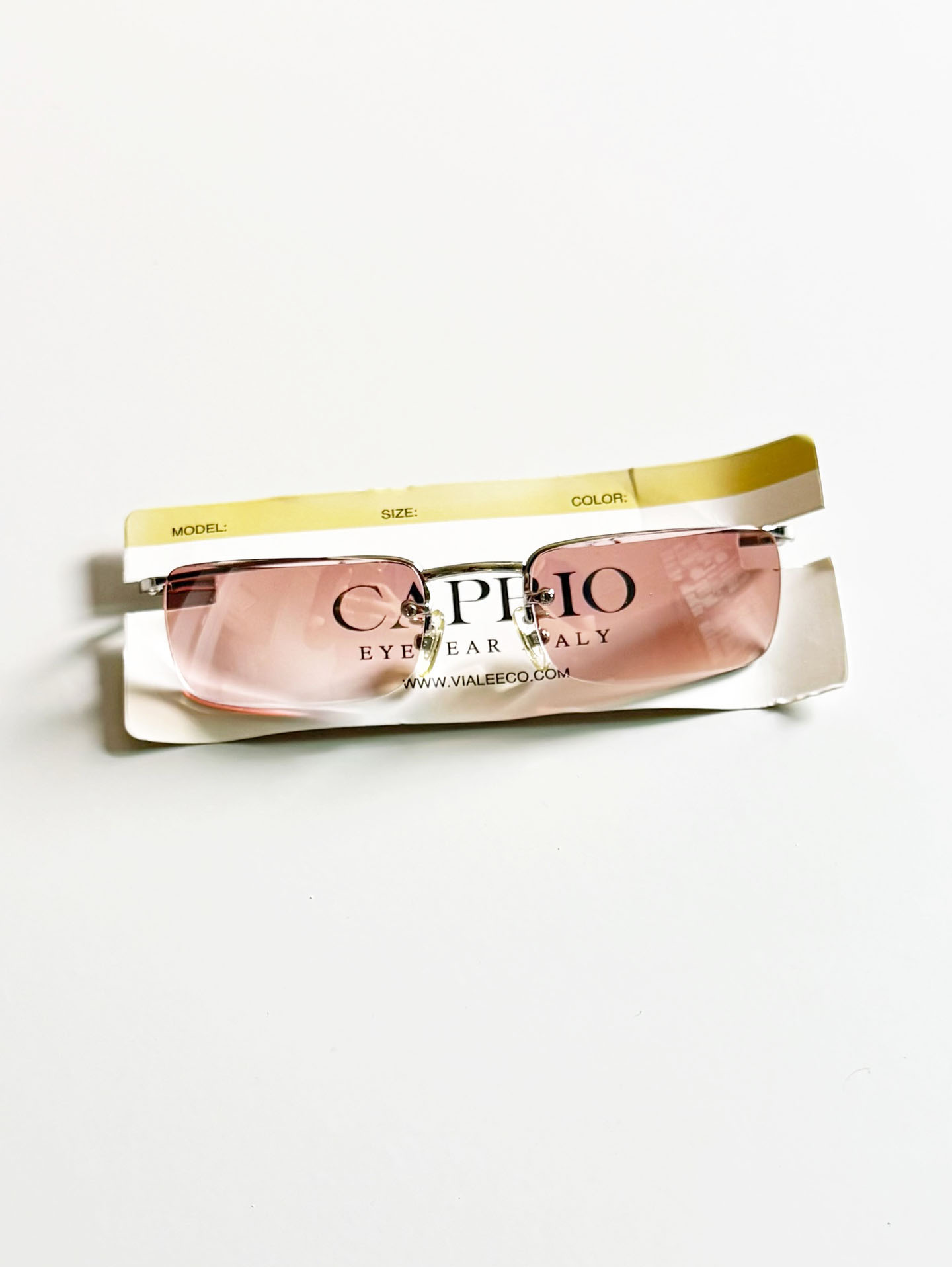 CAPRIO Rimless Square Metal Tint Sunglasses