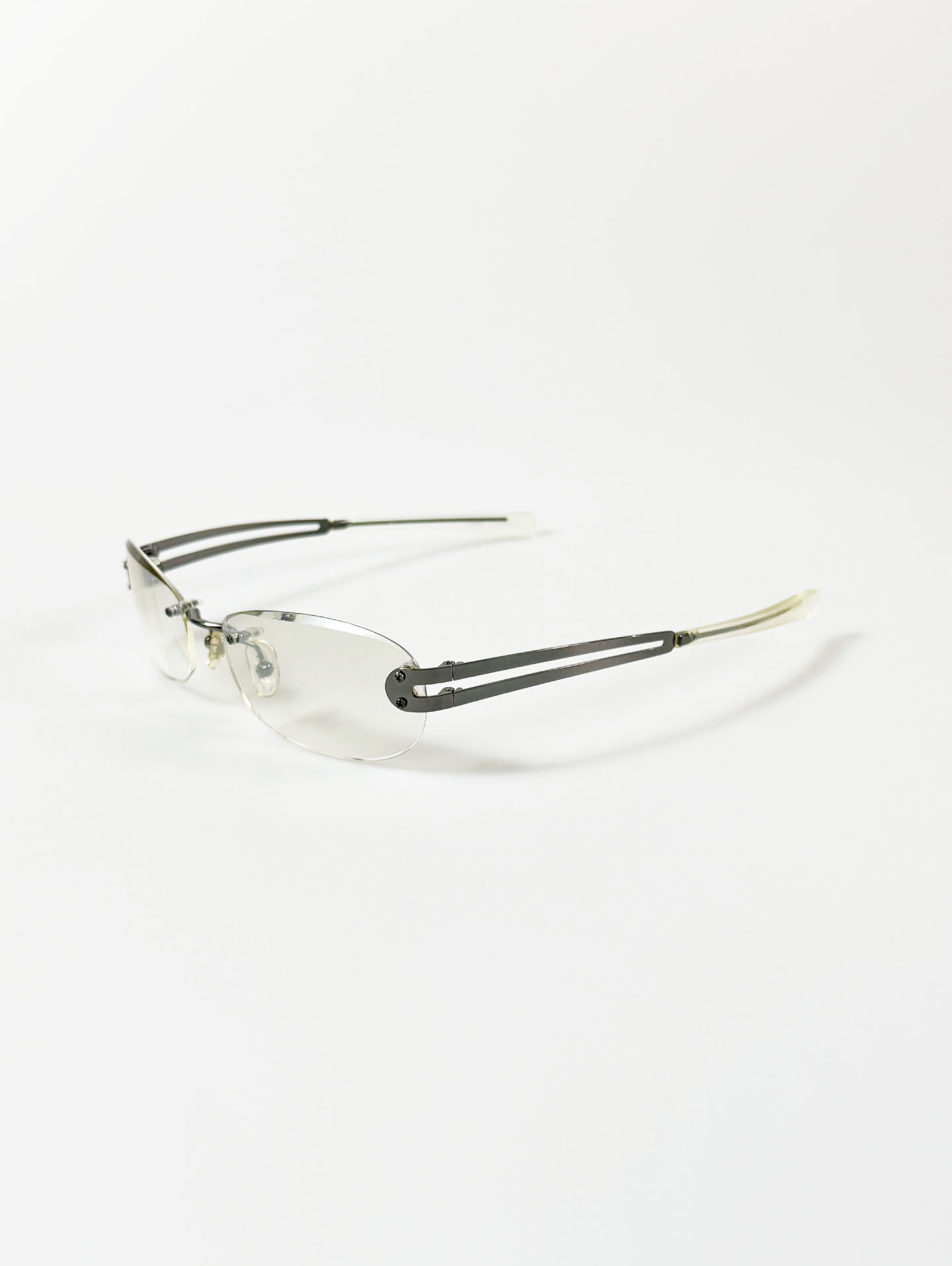 CAPRIO Rimless Square Metal Tinted Sunglasses