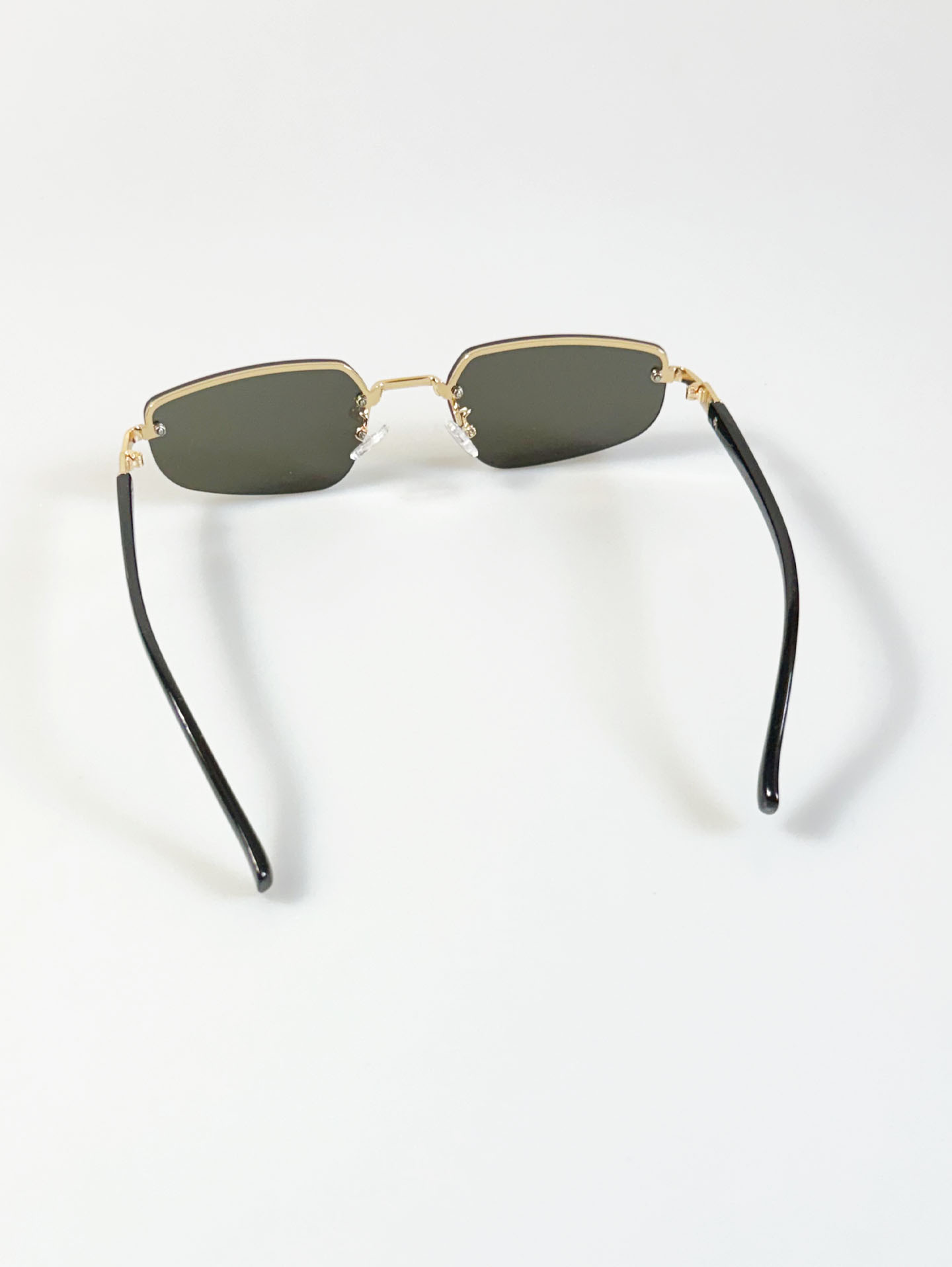 Rimless Square Metal Frame Sunglasses
