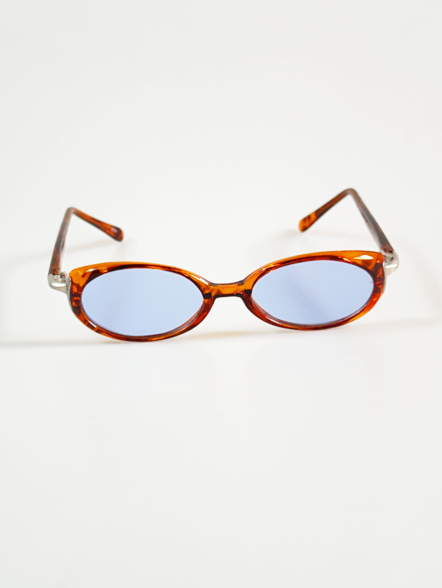 Amber Tortoiseshell Oval Frame Tint Sunglasses
