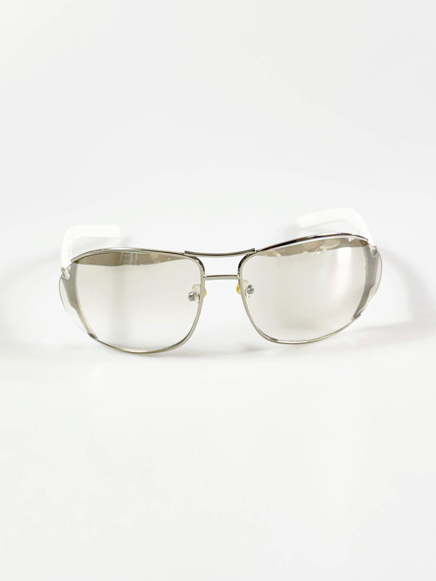 Aviator Semi-Rimless Metal Tint Sunglasses