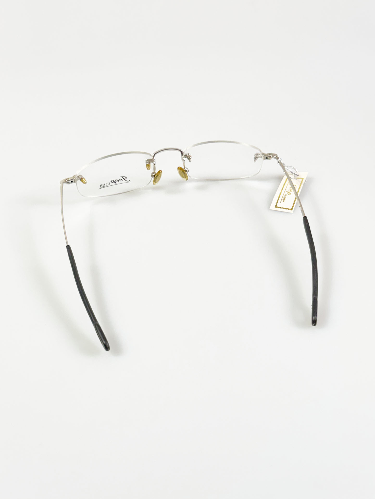 JEEP Silver Rimless Square Metal Glasses
