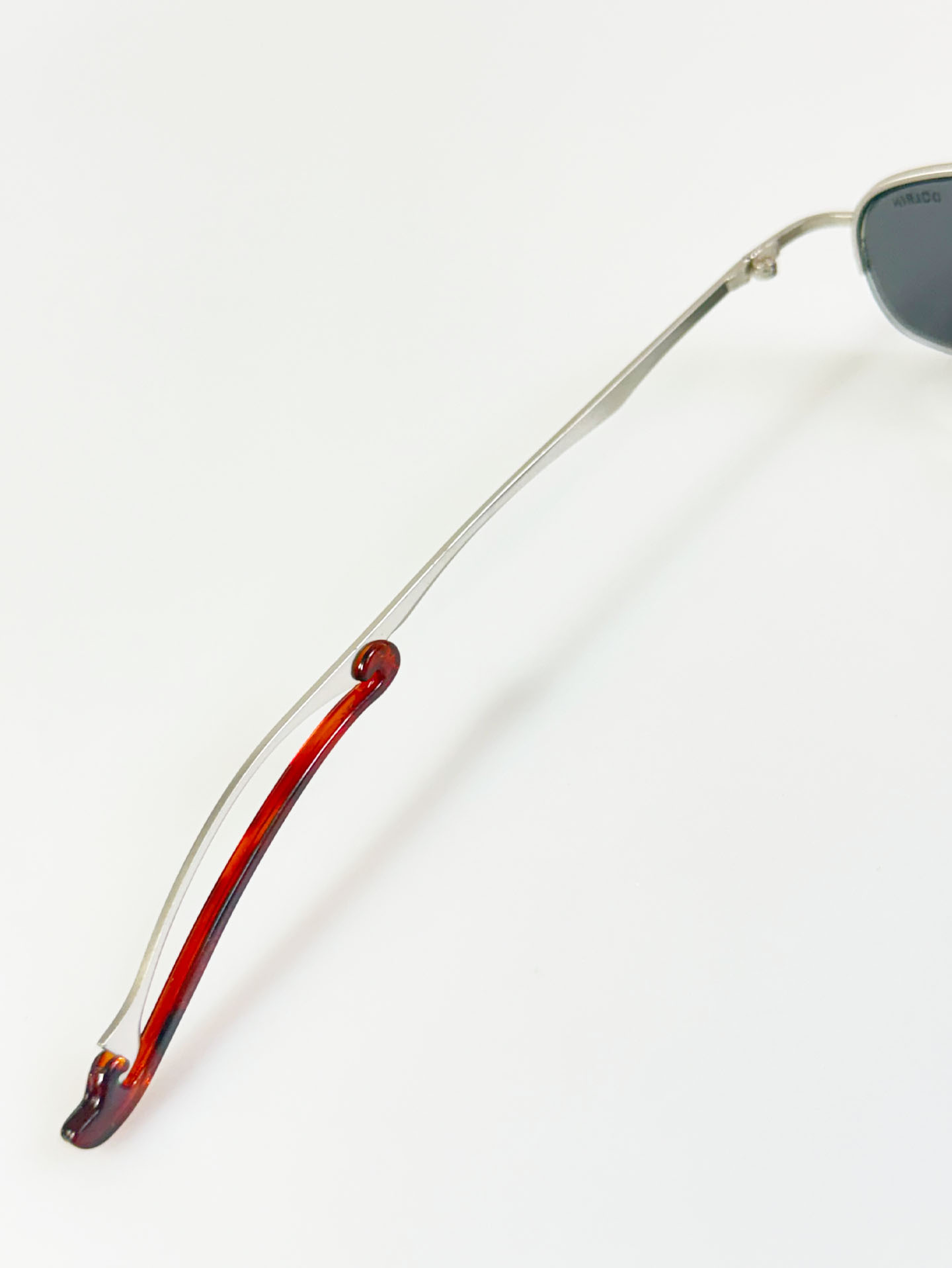 90’s DOLBIN Silver Square Semi-Rimless Metal Frame Sunglasses