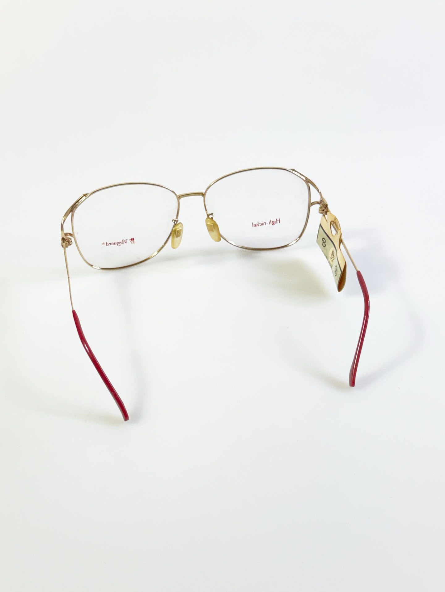 80's Vanguard Gold Geometric Metal Frame Glasses