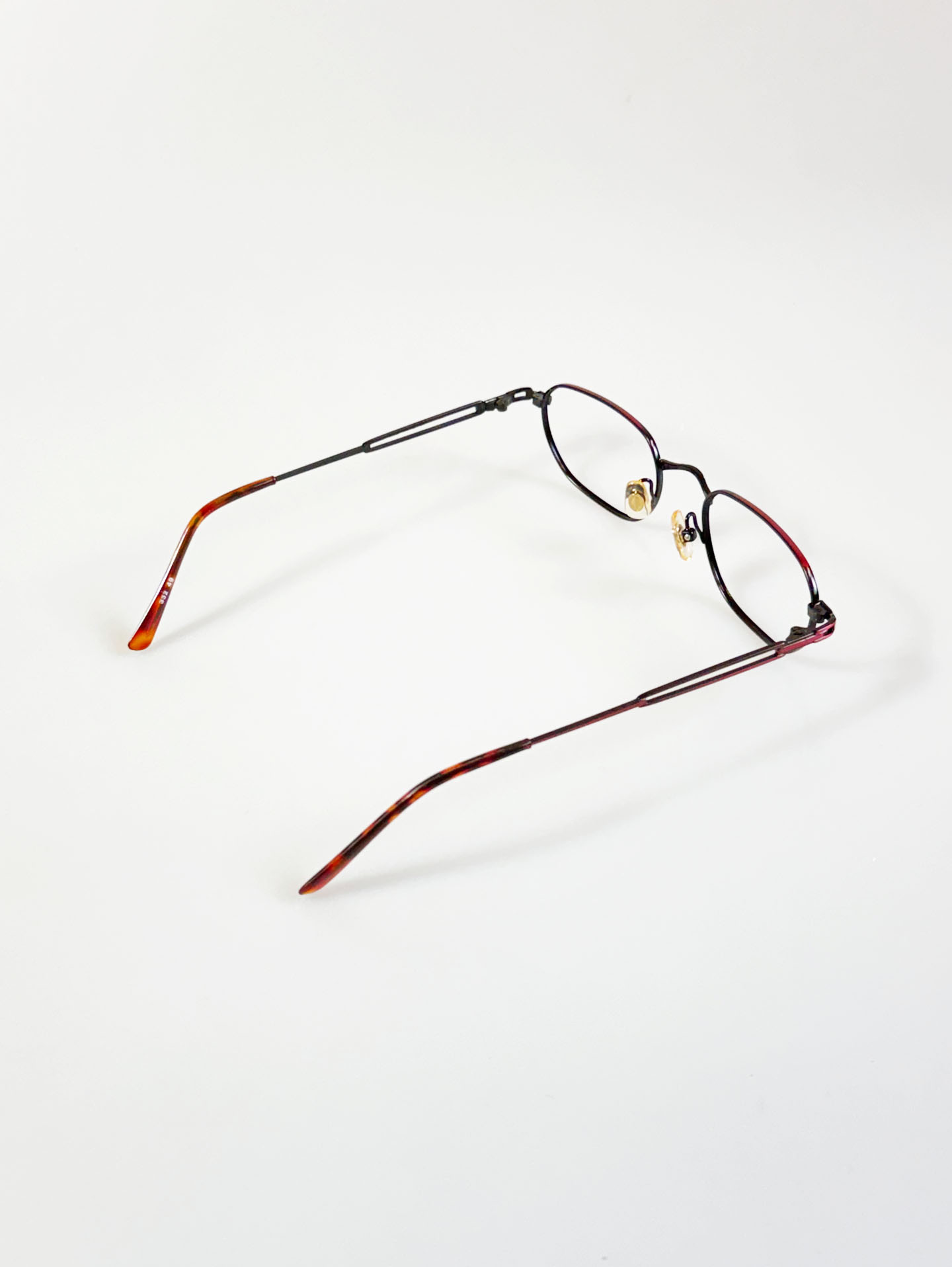 90's PLUS ZOOM Slim Square Gradation Metal Frame Glasses