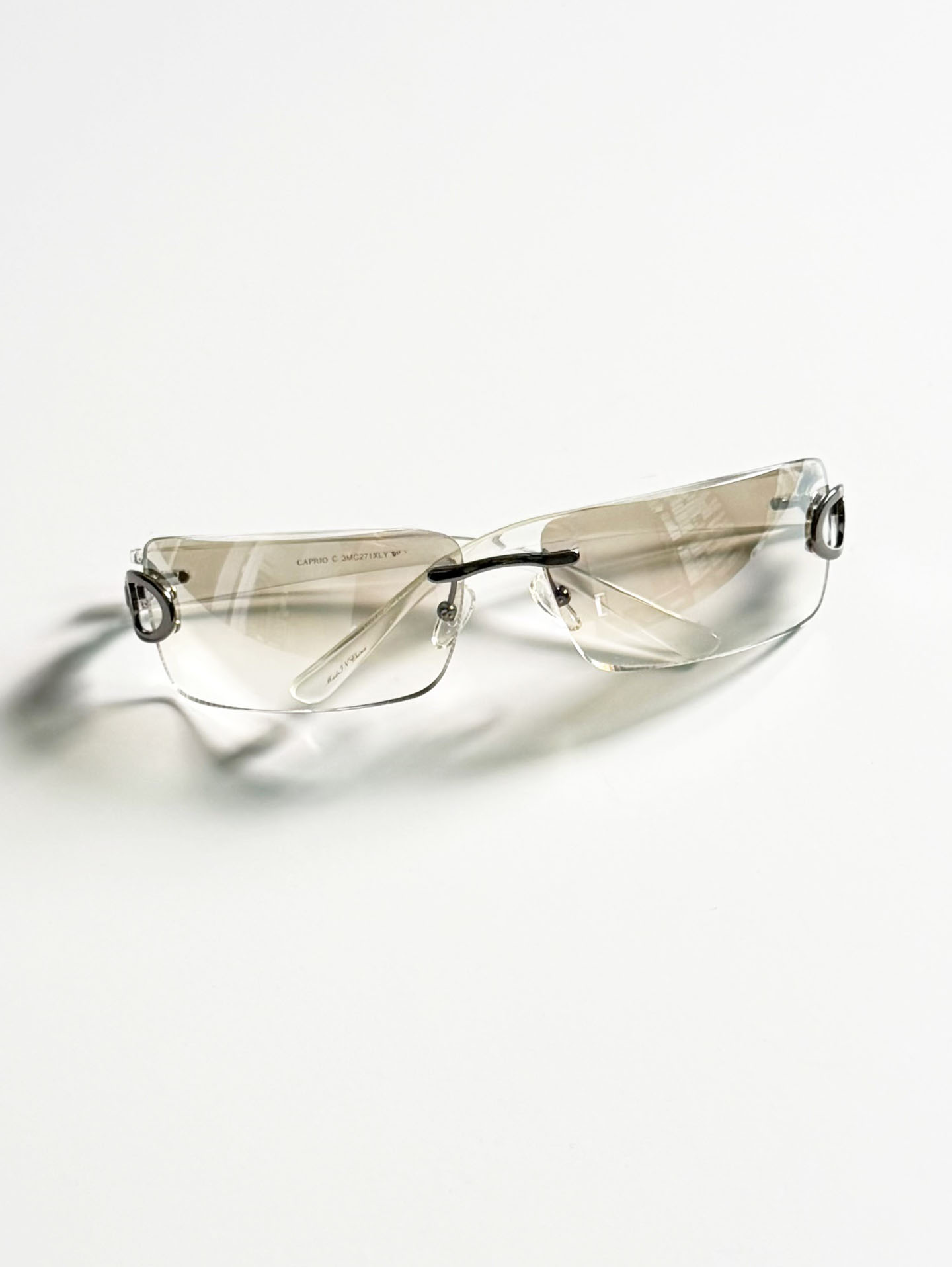 CAPRIO Rimless Square Metal Tint Sunglasses