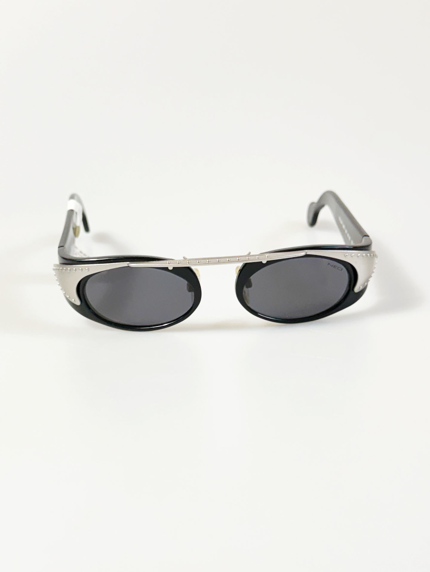 NEOSTYLE Black & Silver Oval Combination Frame Sunglasses
